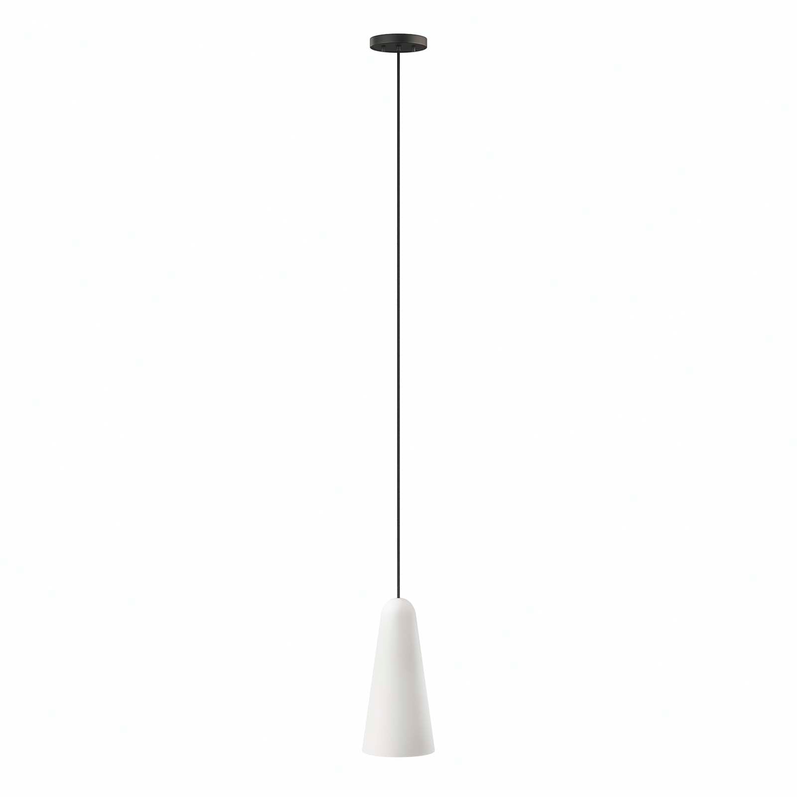 Modway Ceiling Lamps - Beacon-1-Light-Pendant-Light-Opal-Black