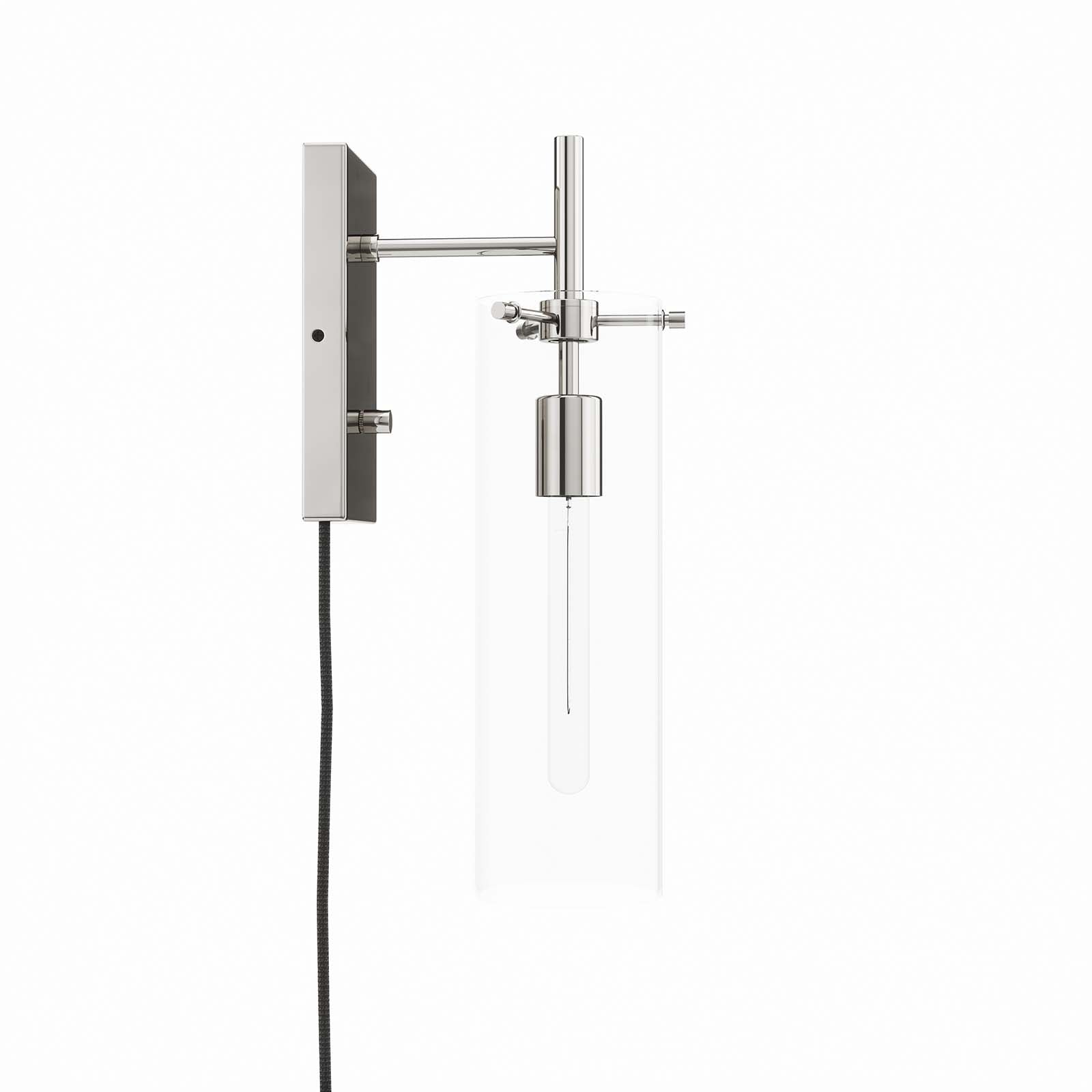 Modway Wall Sconces - Skylark-Wall-Sconce-Clear-Polished-Nickel