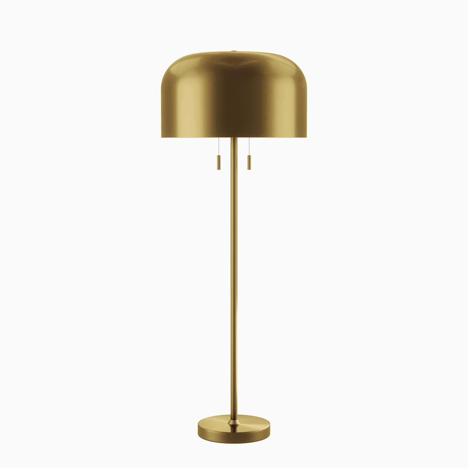 Modway Floor Lamps - Avenue Floor Lamp Satin Brass