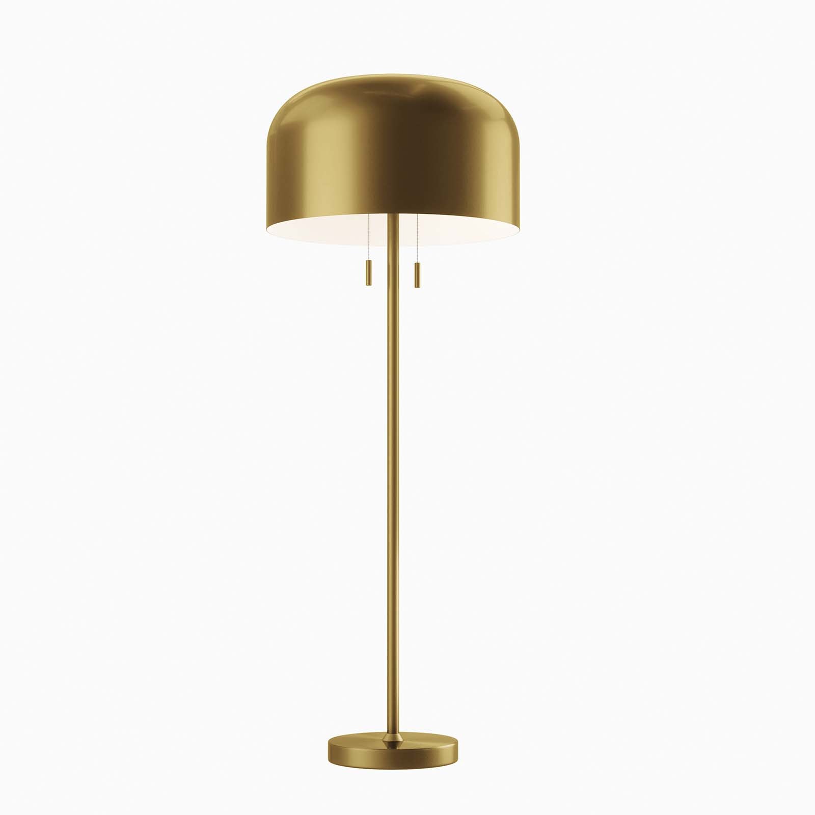 Modway Floor Lamps - Avenue Floor Lamp Satin Brass