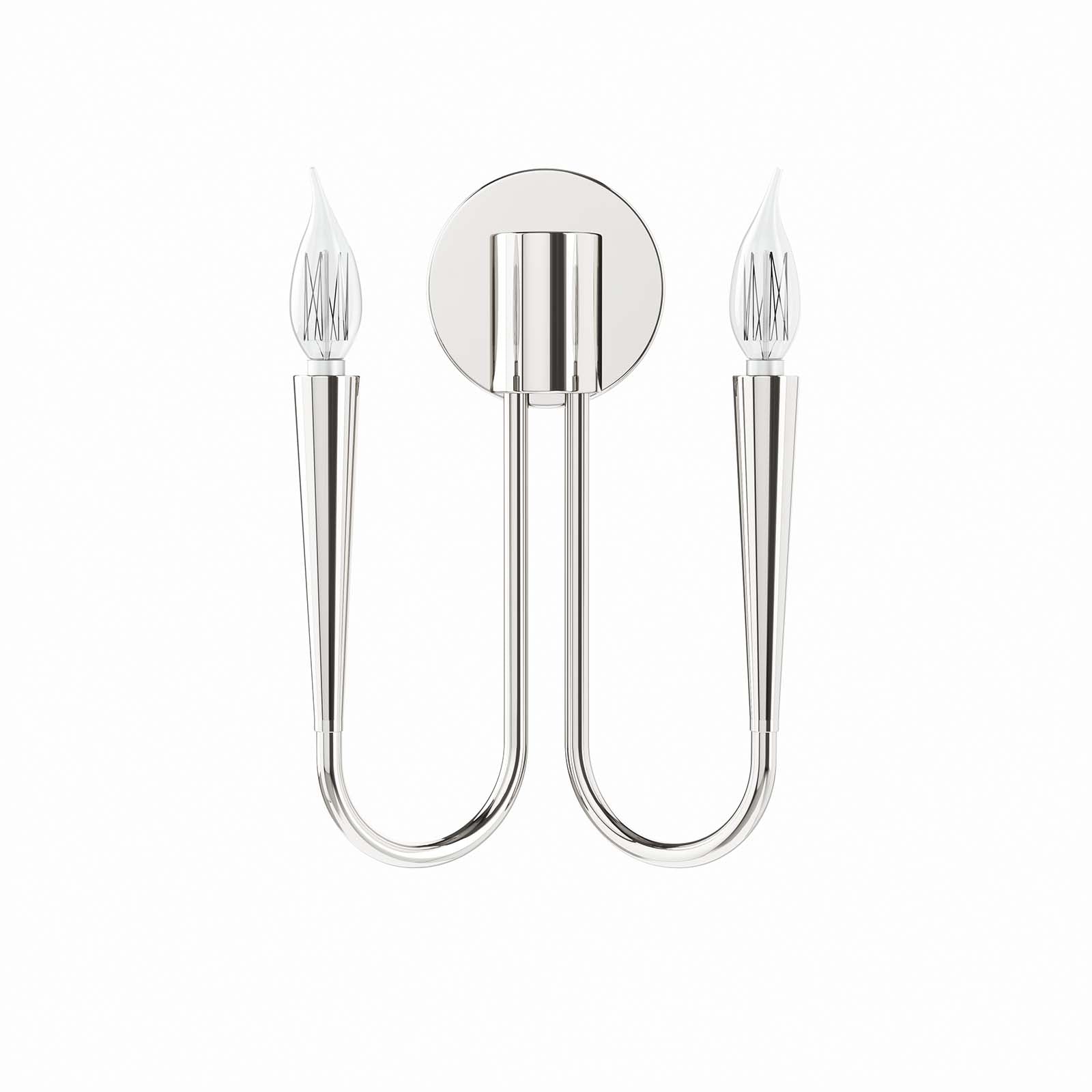 Modway Wall Sconces - Penrose 2-Light Wall Sconce Polished Nickel