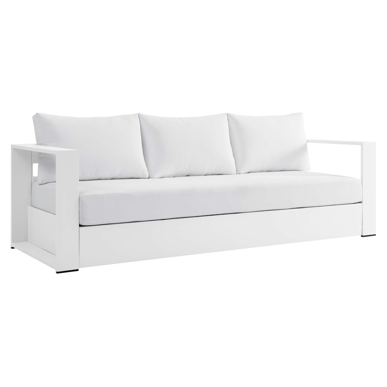 Modway Outdoor Sofas - Tahoe Outdoor Patio Powder-Coated Aluminum Sofa White White