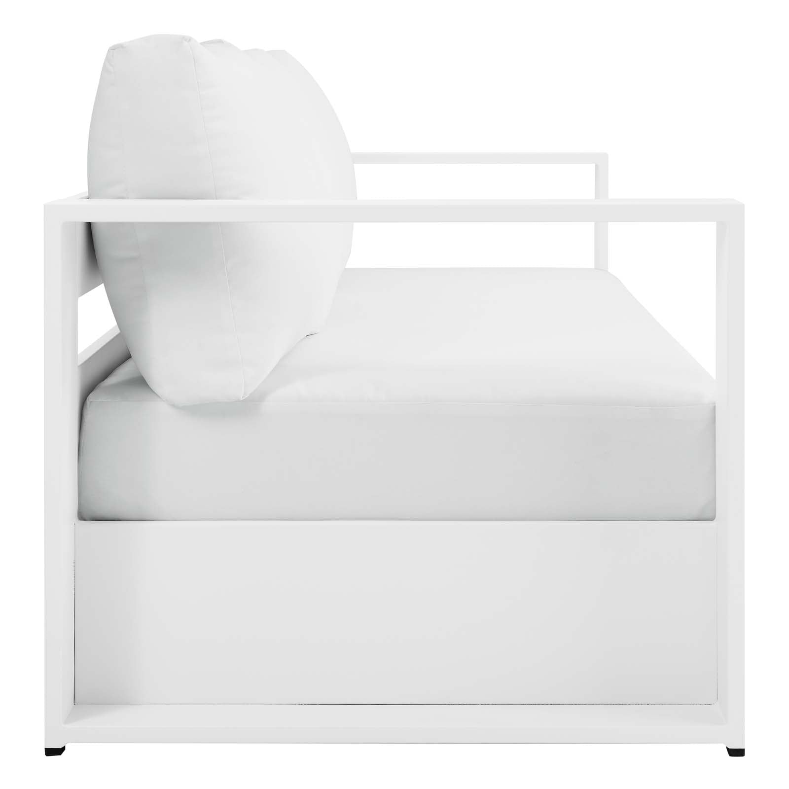 Modway Outdoor Sofas - Tahoe Outdoor Patio Powder-Coated Aluminum Sofa White White