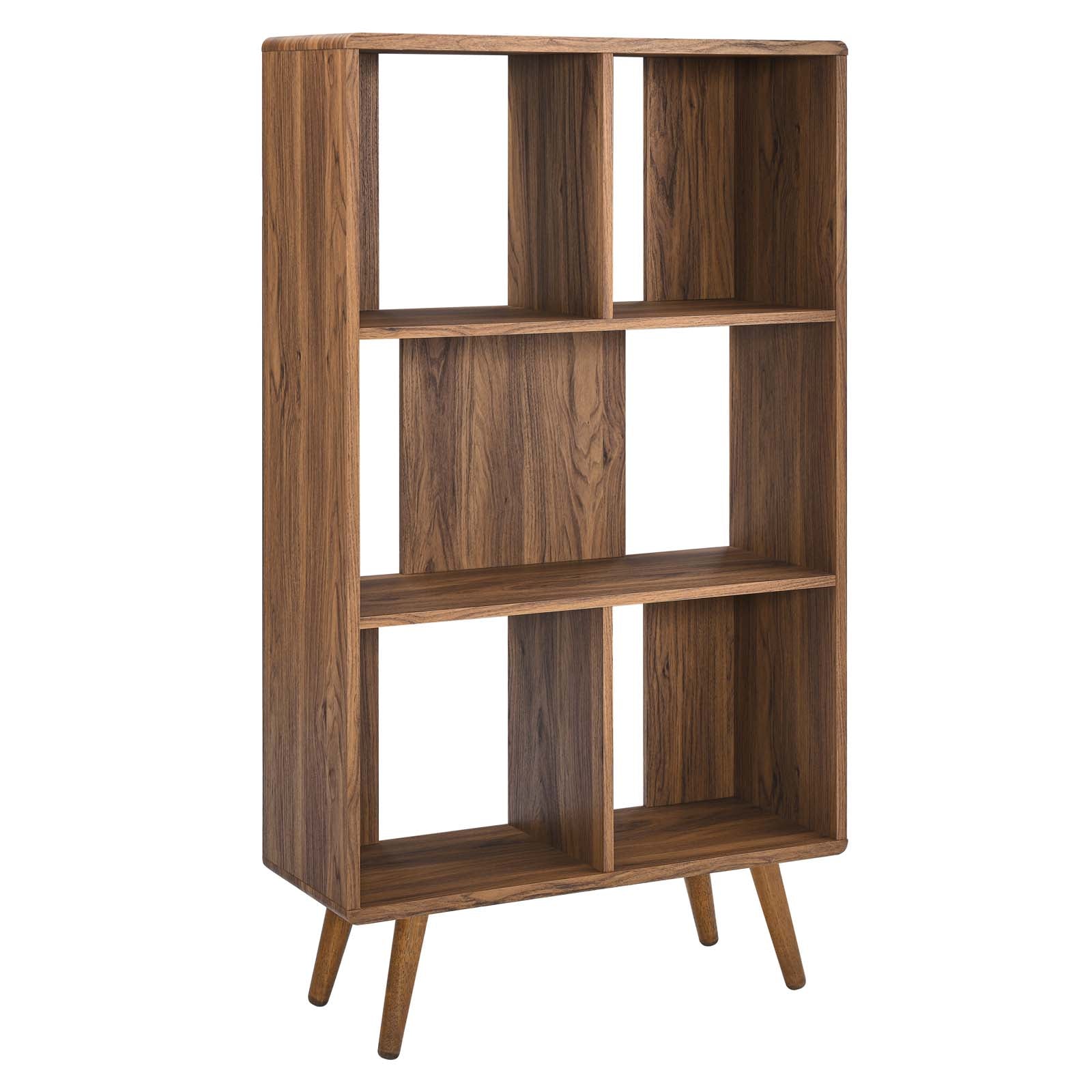 Modway Bookcases & Display Units - Transmit 31" Wood Bookcase Walnut