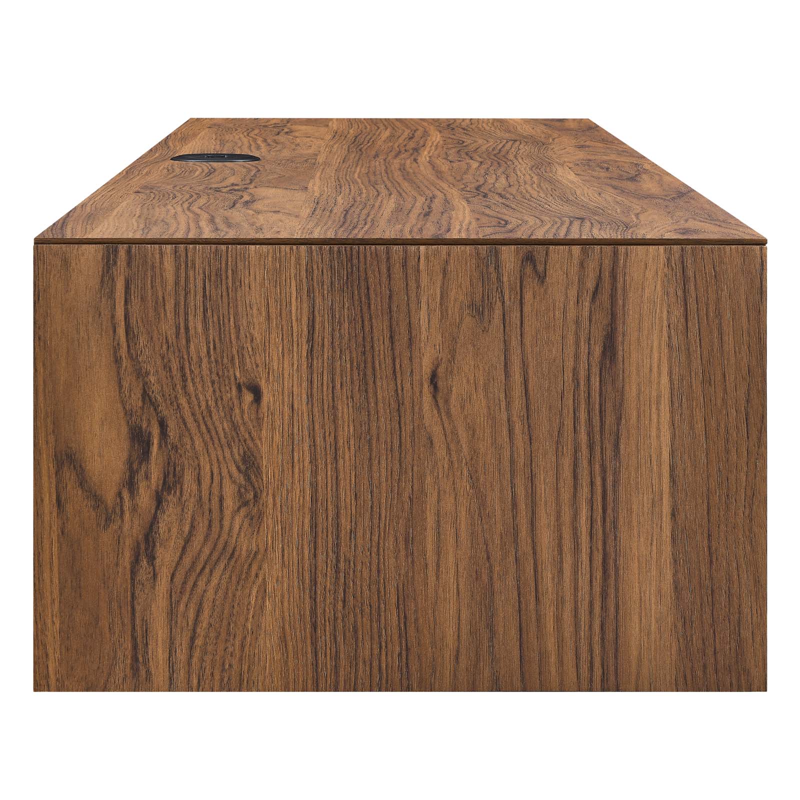 Modway Desks - Merit 60" Wall Mount Wood Office Desk Walnut
