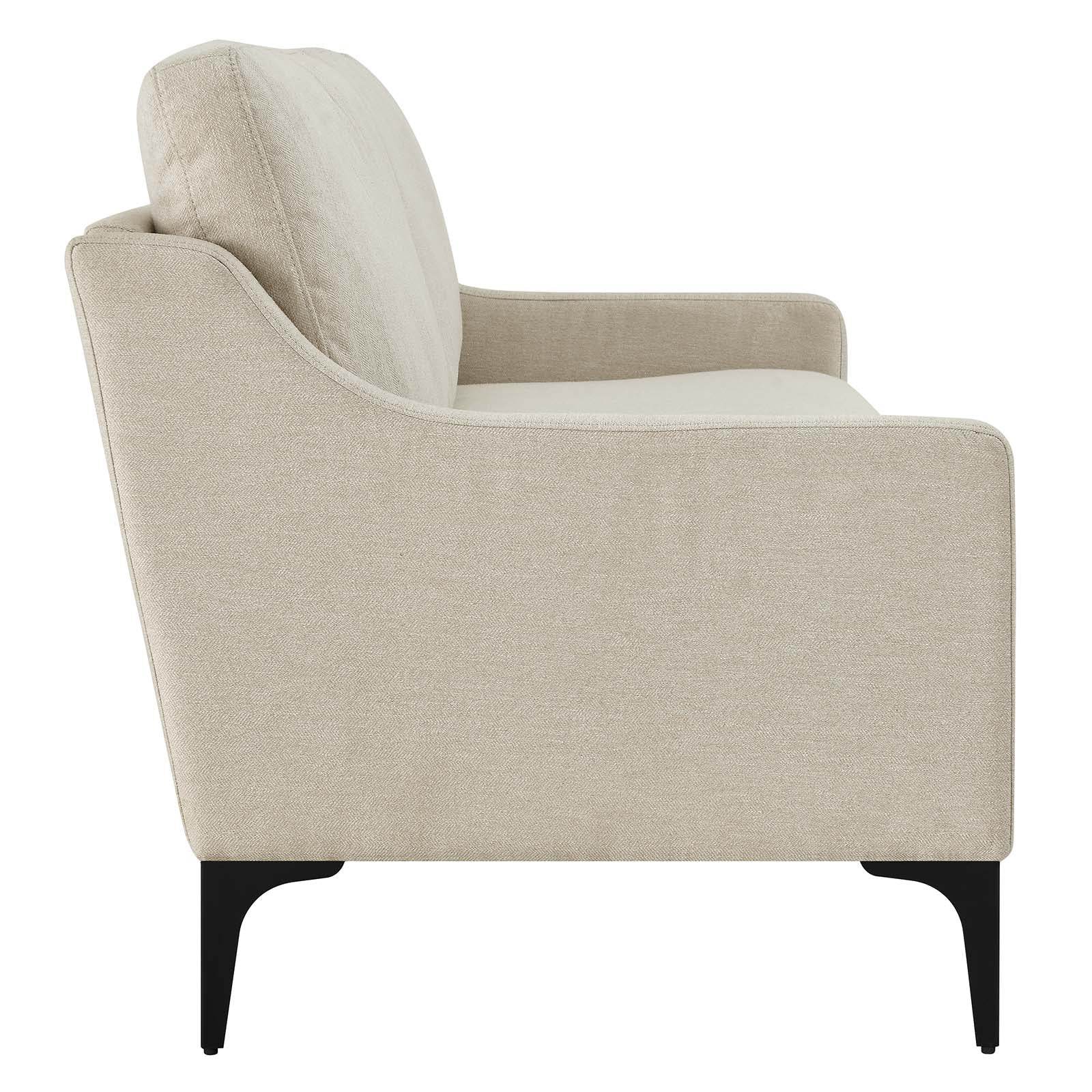Modway Sofas & Couches - Corland Upholstered Fabric Sofa Beige