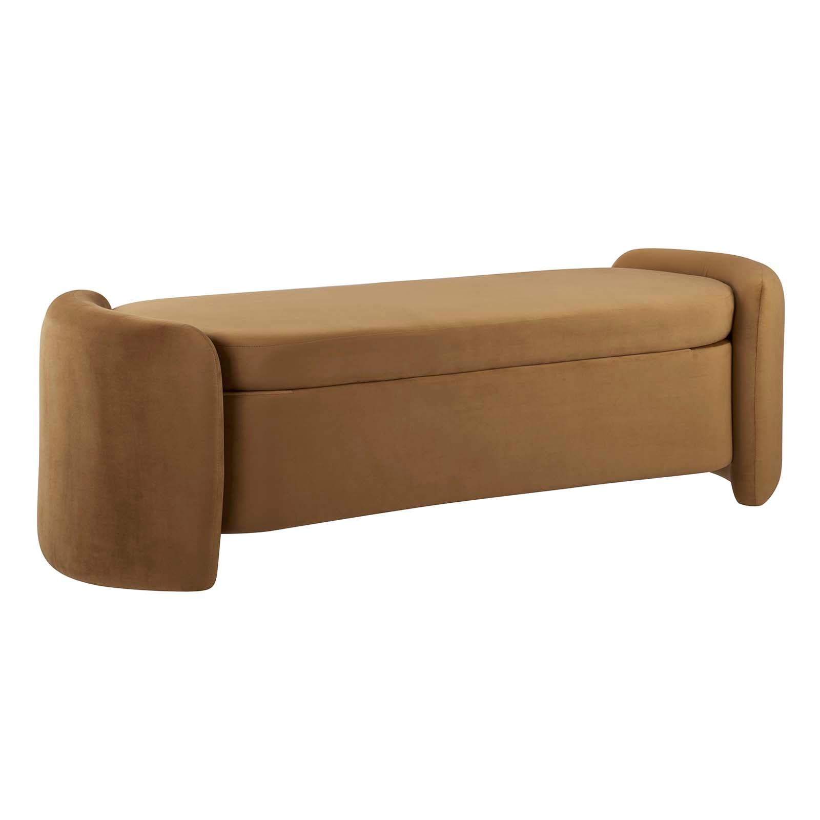 Modway Benches - Nebula Upholstered Performance Velvet Bench Cognac