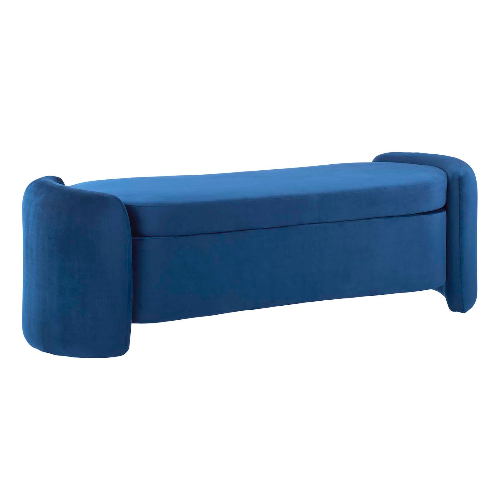 Modway Benches - Nebula Upholstered Performance Velvet Bench Midnight Blue