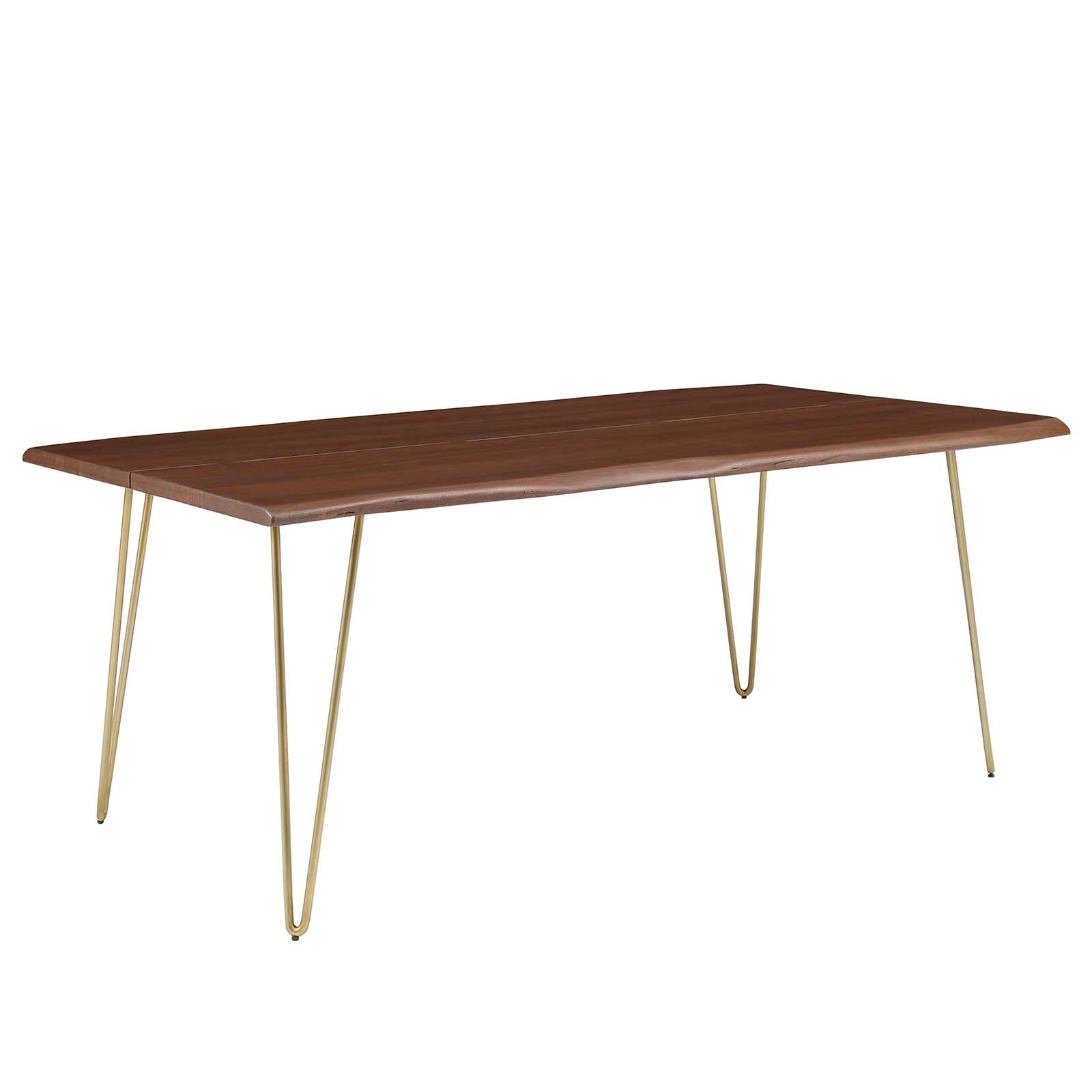 Modway Bar Tables - Ardor-74"-Live-Edge-Acacia-Wood-Dining-Table-Gold-Walnut