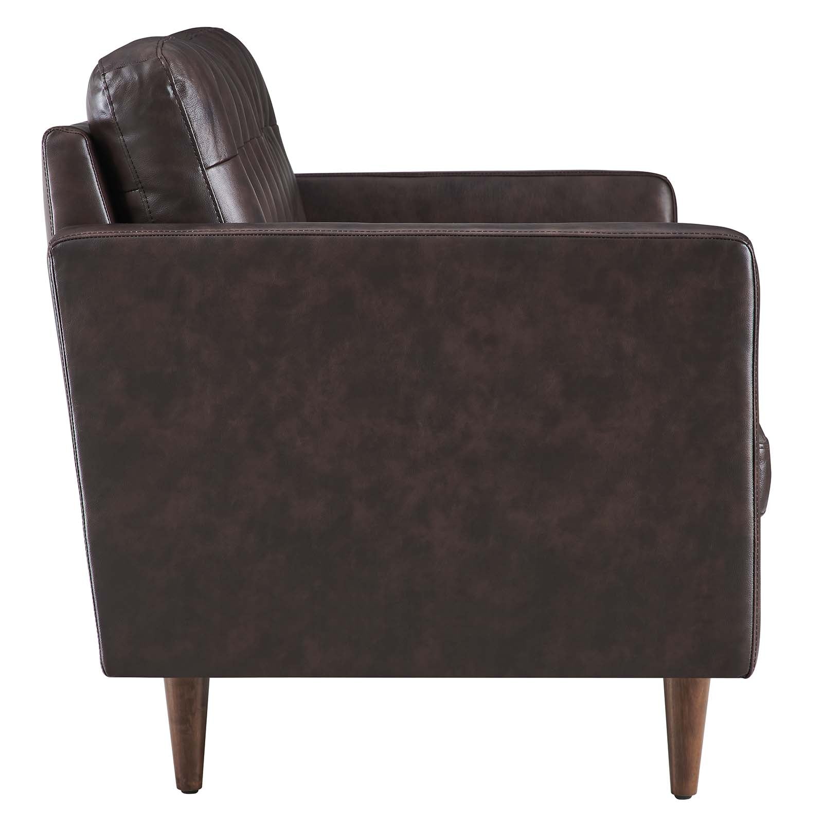 Modway Sofas & Couches - Exalt Tufted Vegan Leather Sofa Brown