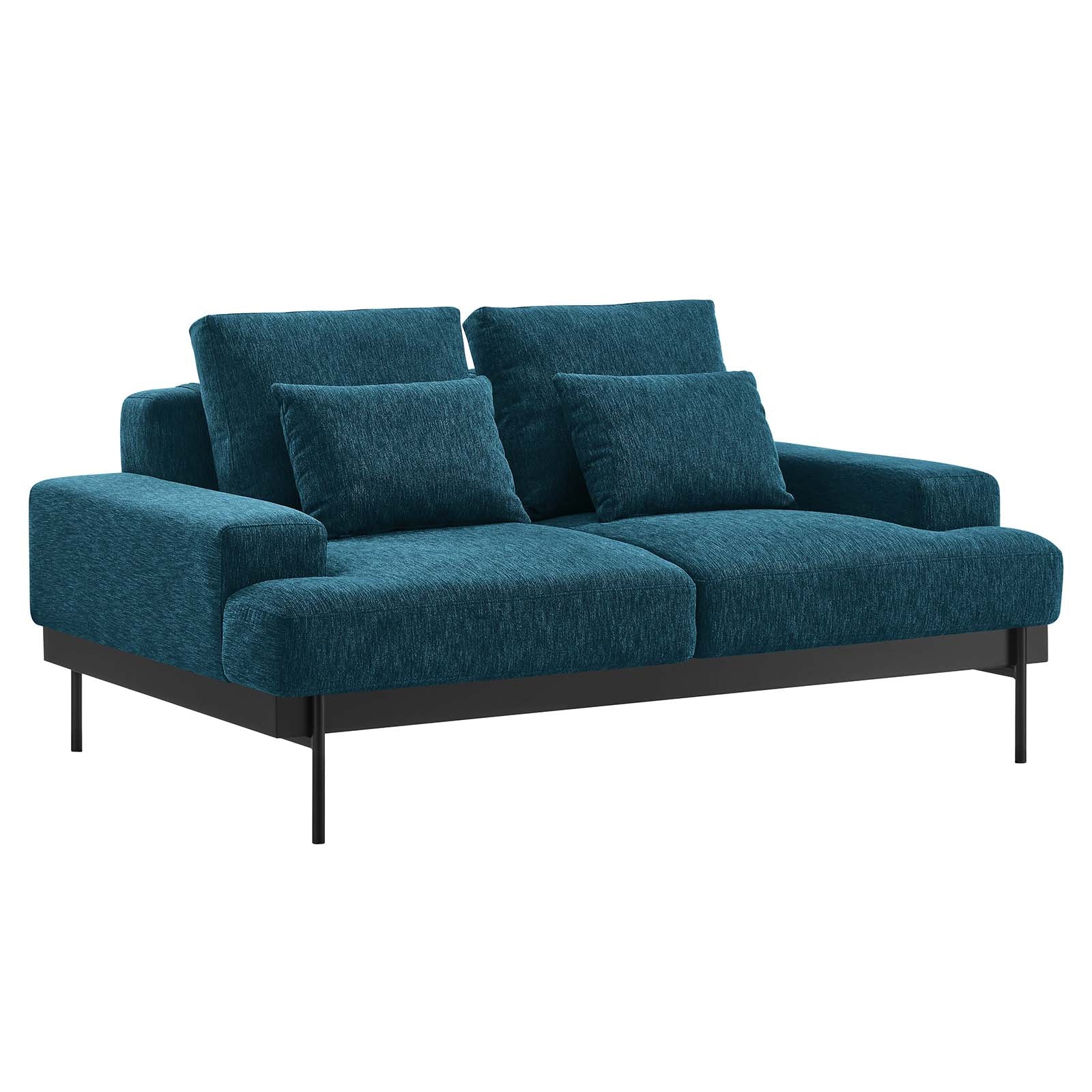 Modway Loveseats - Proximity-Upholstered-Fabric-Loveseat-Azure