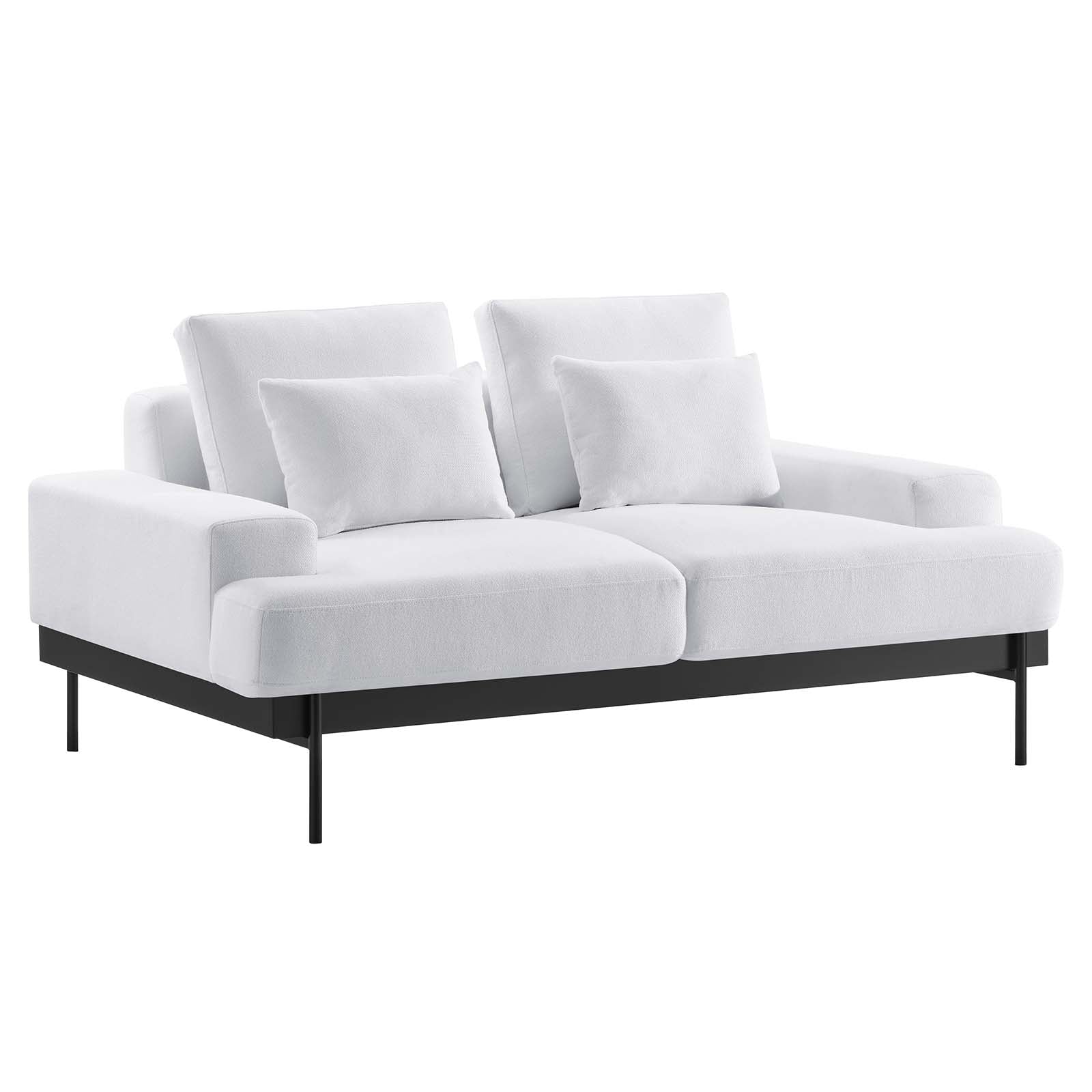 Modway Loveseats - Proximity-Upholstered-Fabric-Loveseat-White
