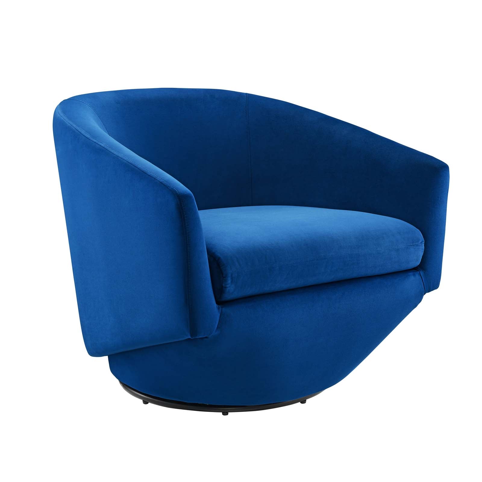 Modway Accent Chairs - Series-Performance-Velvet-Fabric-Swivel-Chair-Navy