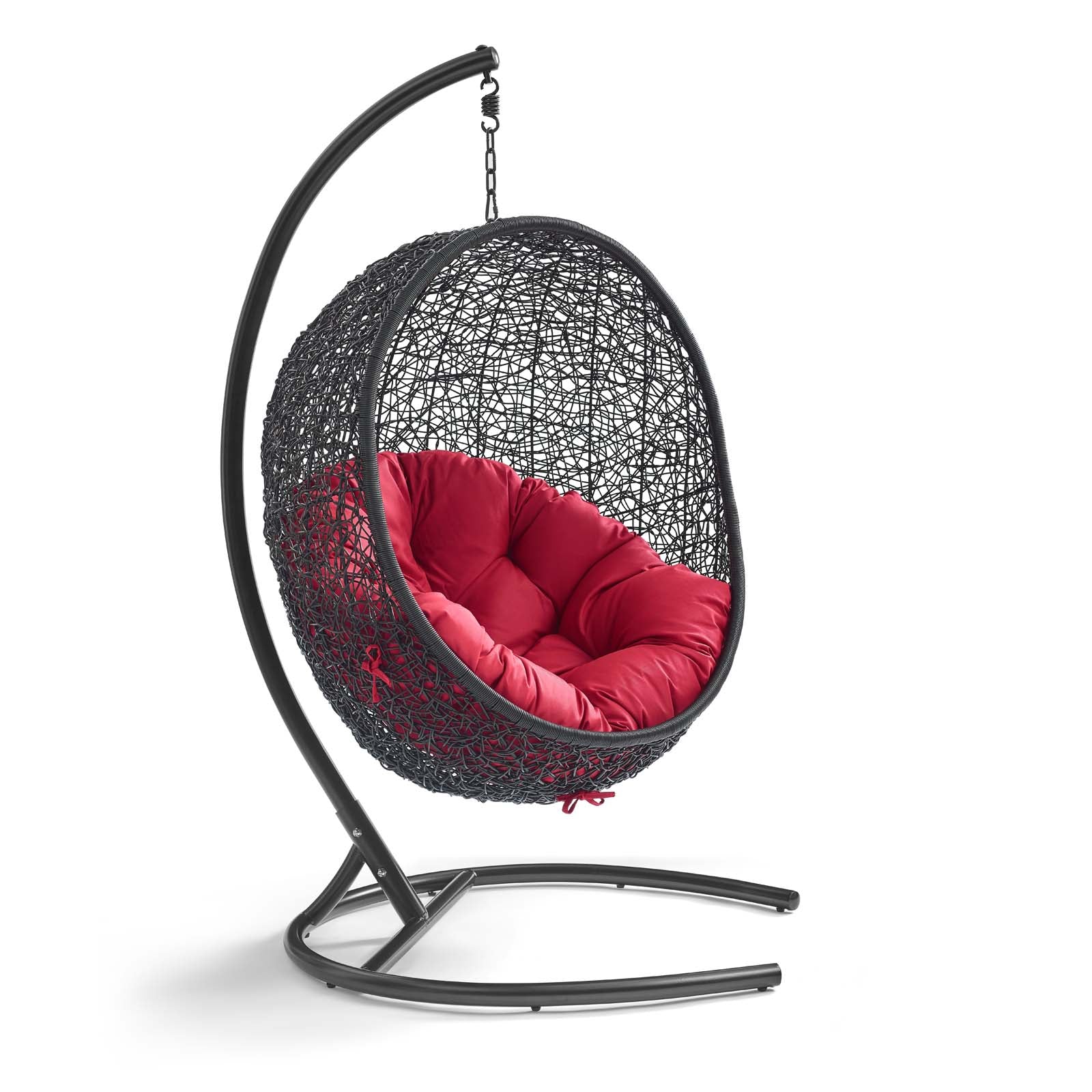 Modway Outdoor Loungers - Encase Swing Outdoor Patio Lounge Chair Red