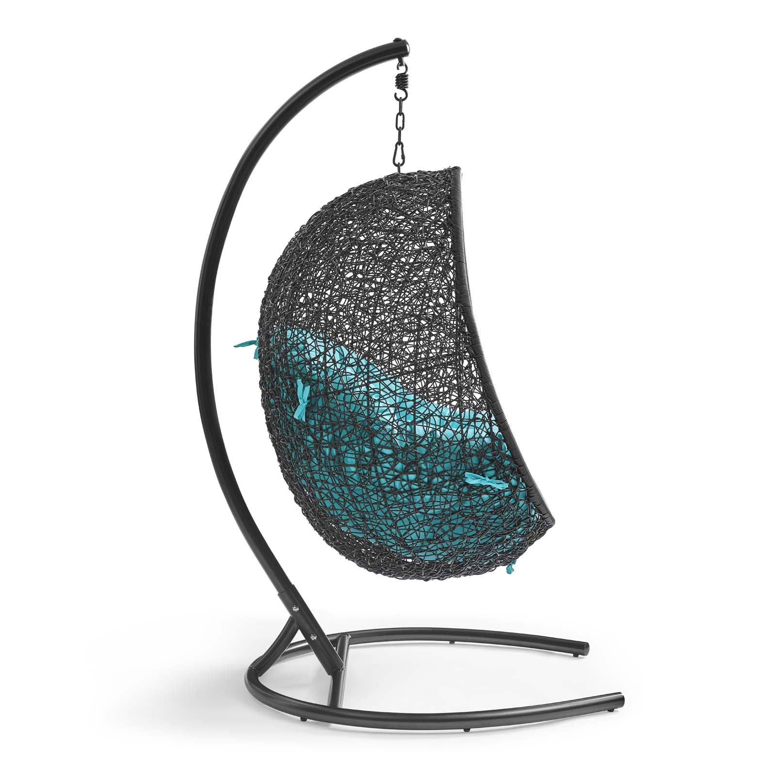 Modway Outdoor Swings - Encase Swing Outdoor Patio Lounge Chair Turquoise