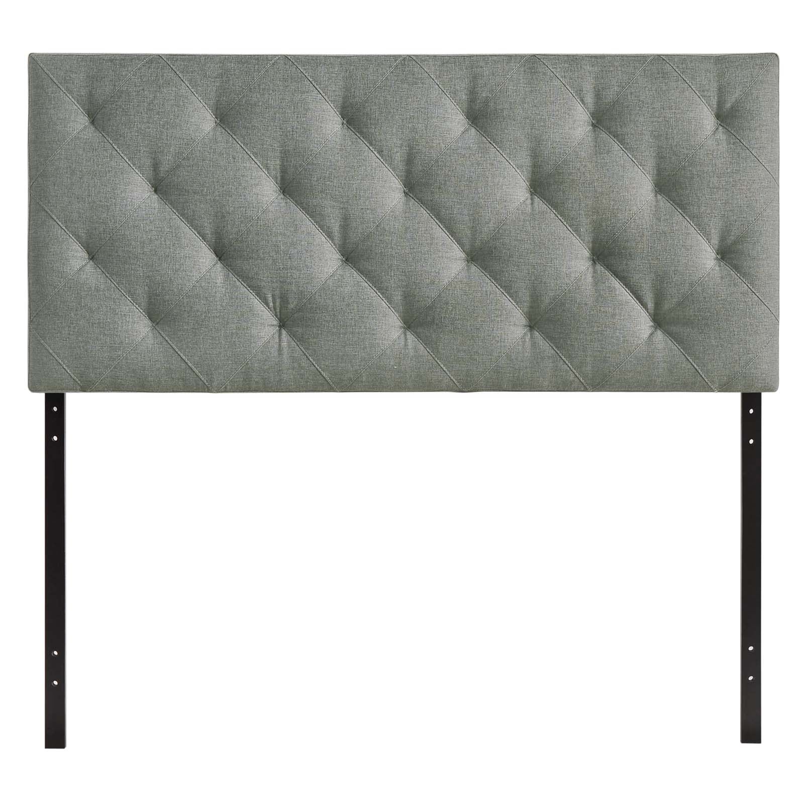 Modway Headboards - Theodore Queen Upholstered Fabric Headboard Gray
