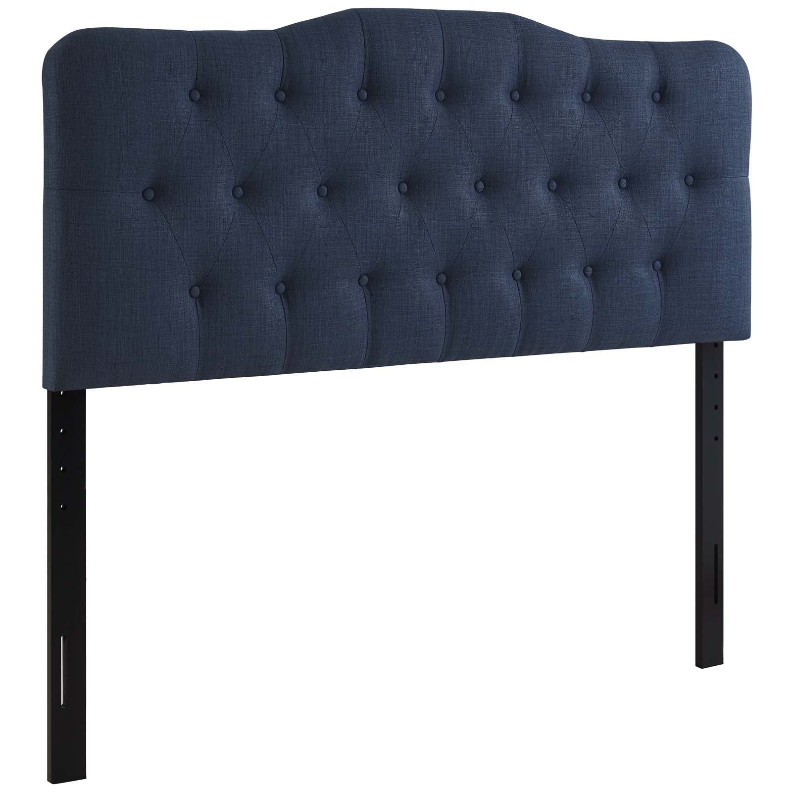 Modway Headboards - Annabel Queen Upholstered Fabric Headboard Navy