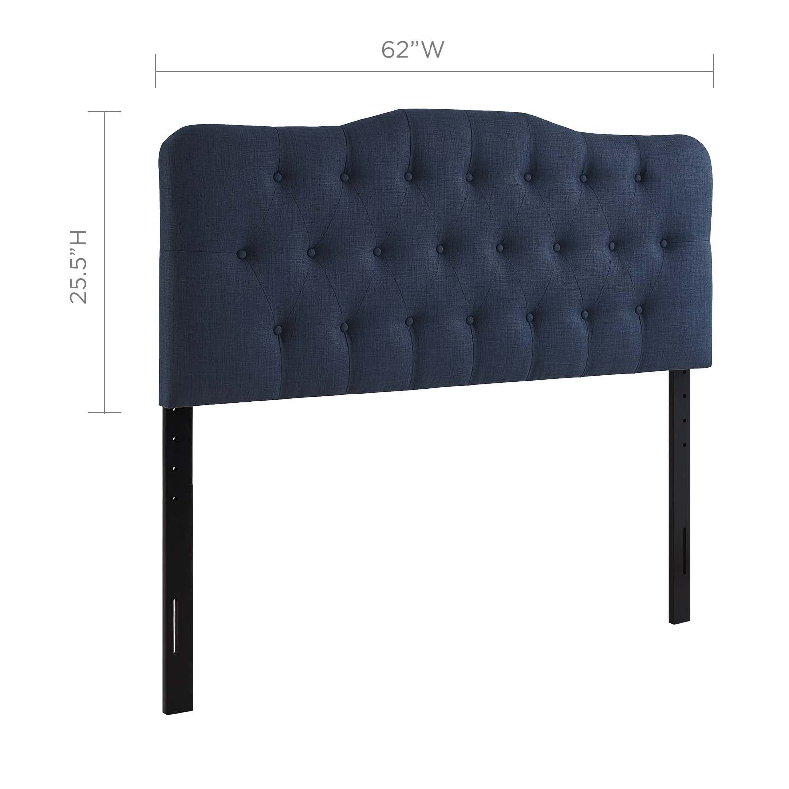 Modway Headboards - Annabel Queen Upholstered Fabric Headboard Navy