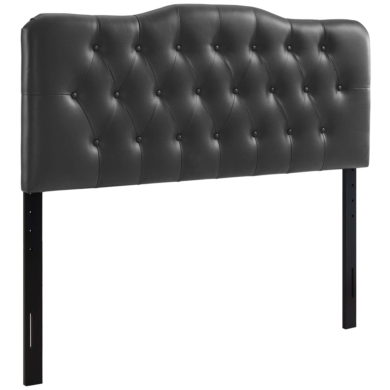 Modway Headboards - Annabel Queen Upholstered Vinyl Headboard Black