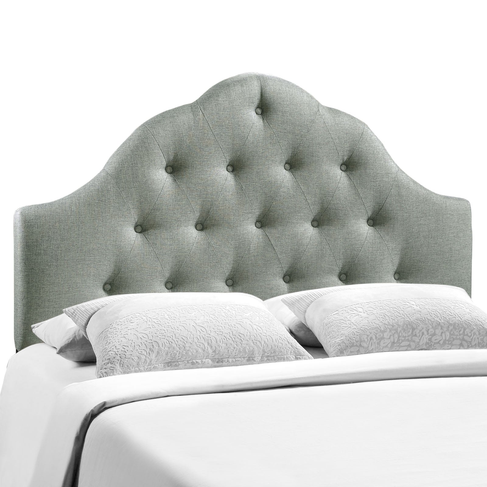 Modway Headboards - Sovereign King Upholstered Fabric Headboard Gray