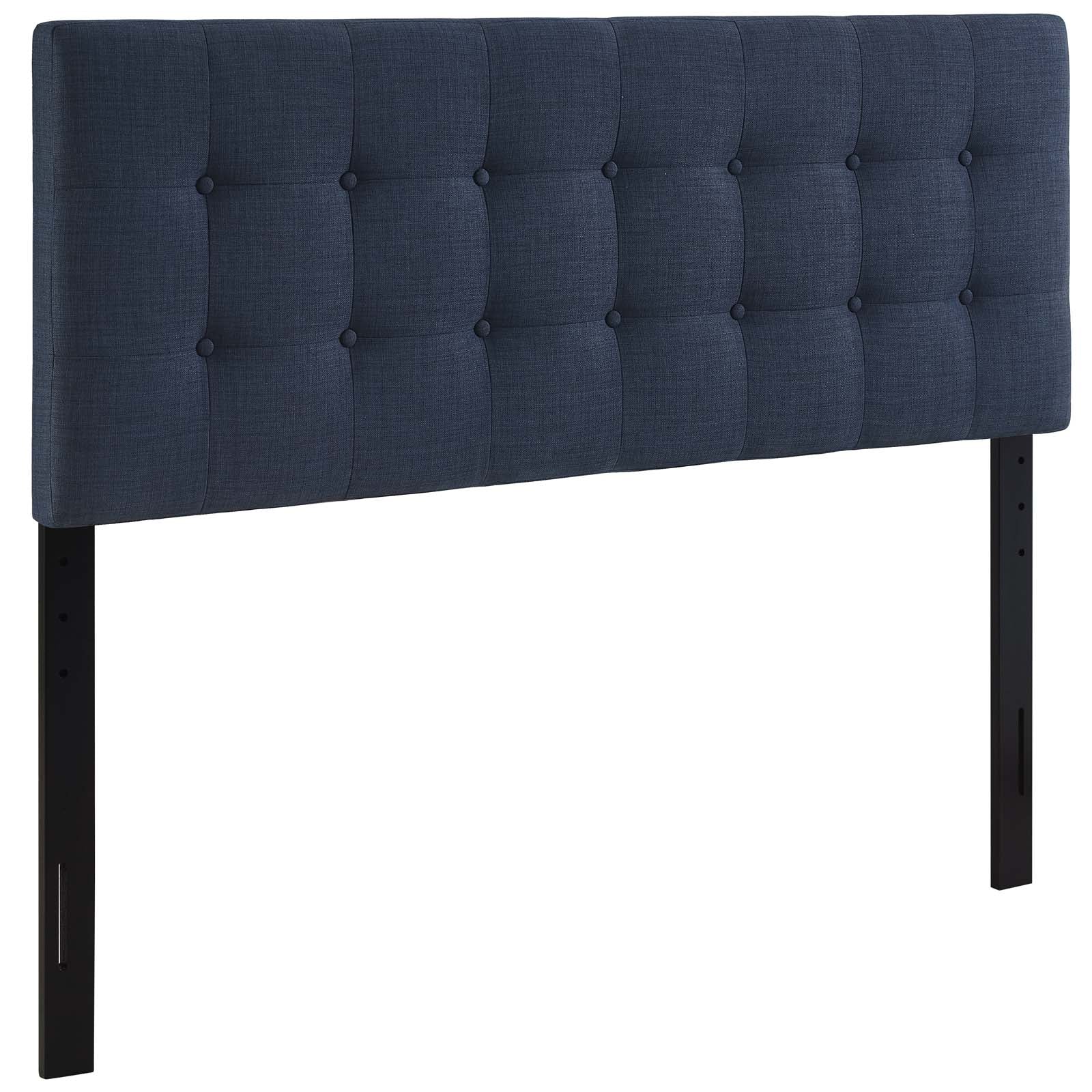 Modway Headboards - Emily King Upholstered Fabric Headboard Navy