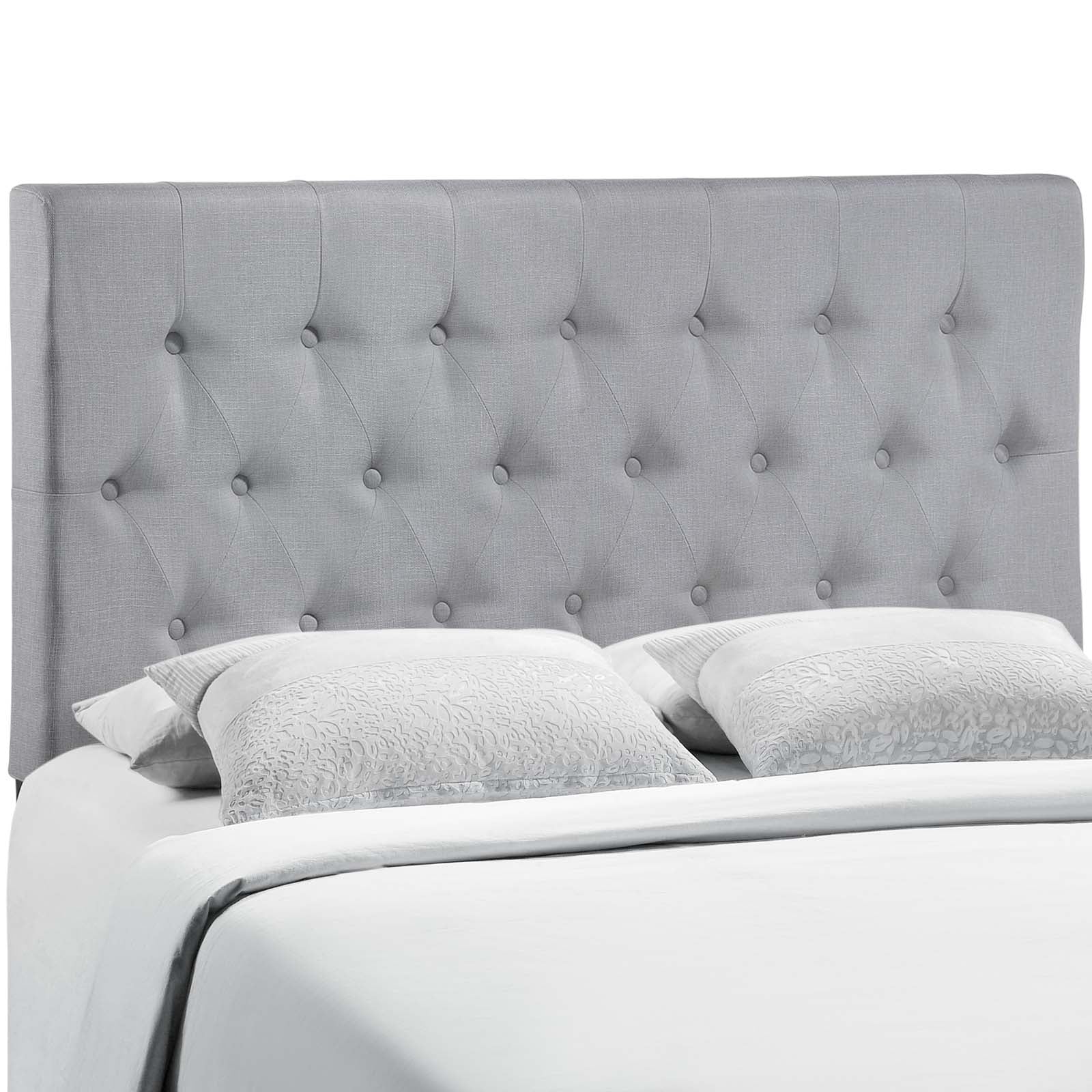 Modway Headboards - Clique Queen Upholstered Fabric Headboard Sky Gray
