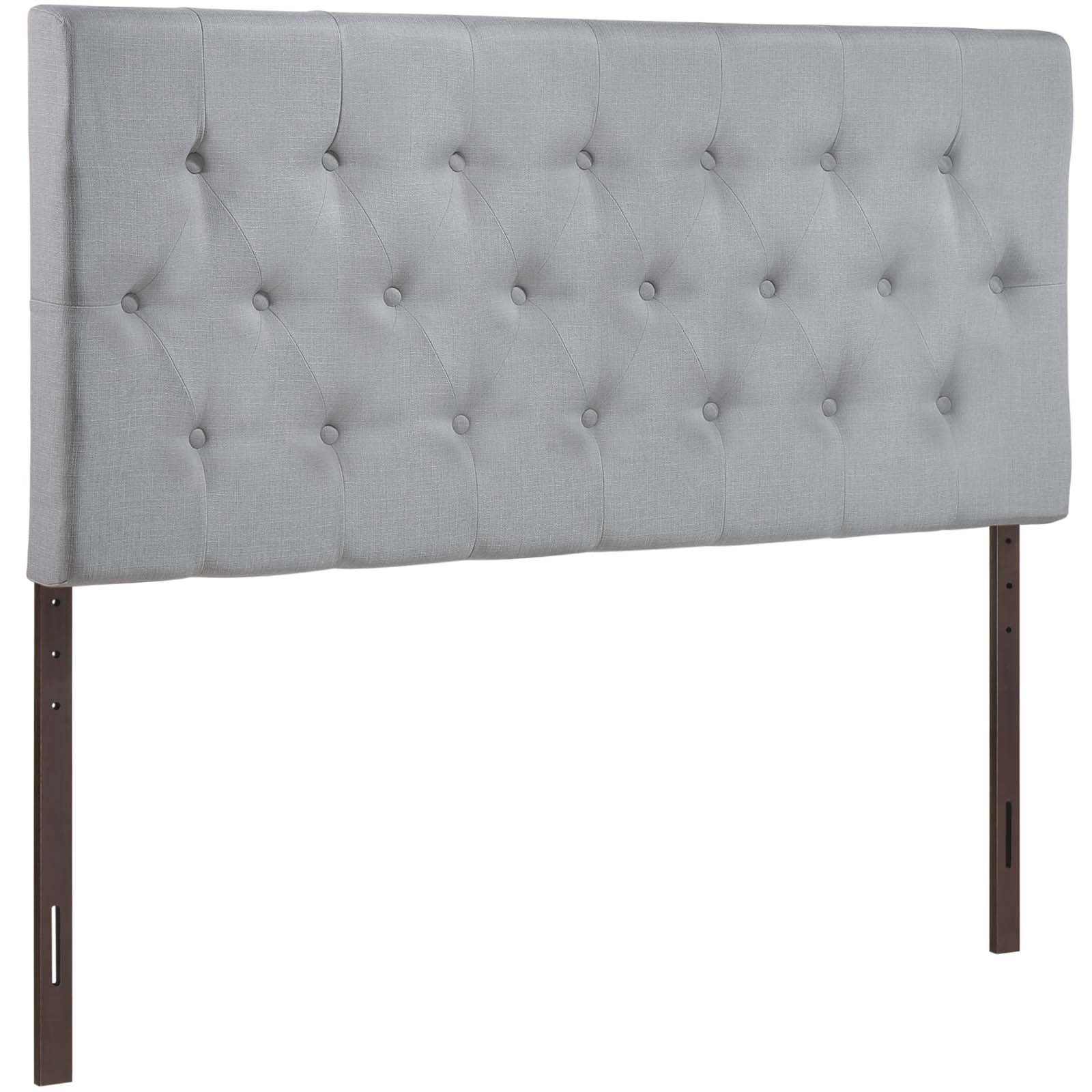 Modway Headboards - Clique Queen Upholstered Fabric Headboard Sky Gray