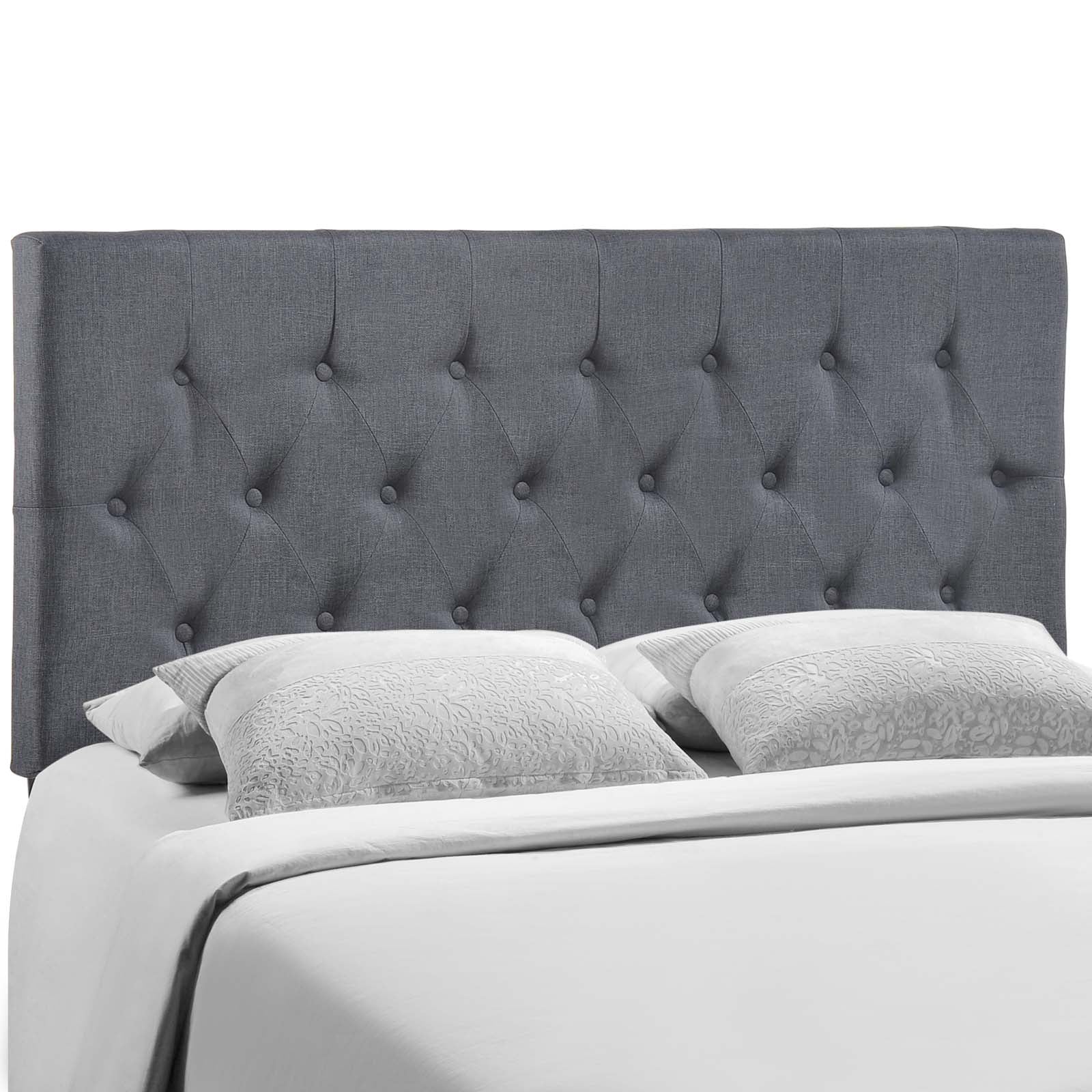 Modway Headboards - Clique Queen Upholstered Fabric Headboard Smoke
