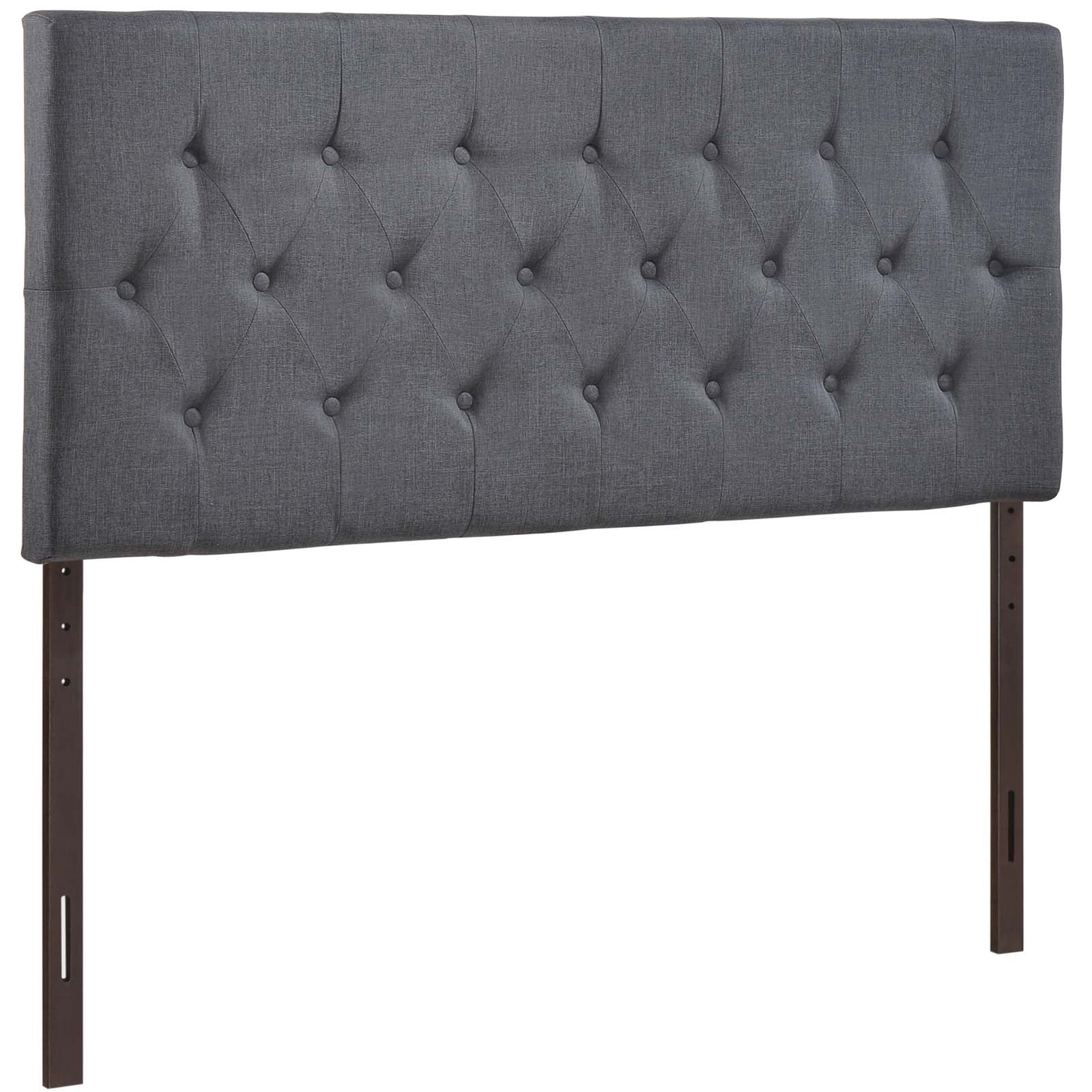 Modway Headboards - Clique Queen Upholstered Fabric Headboard Smoke
