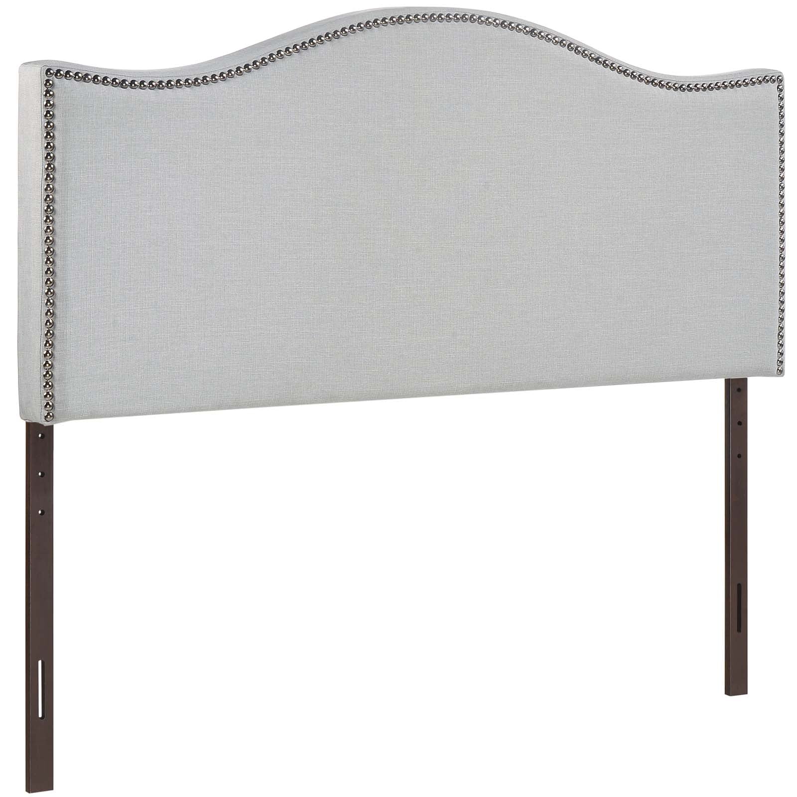 Modway Headboards - Curl Full Nailhead Upholstered Headboard Sky Gray