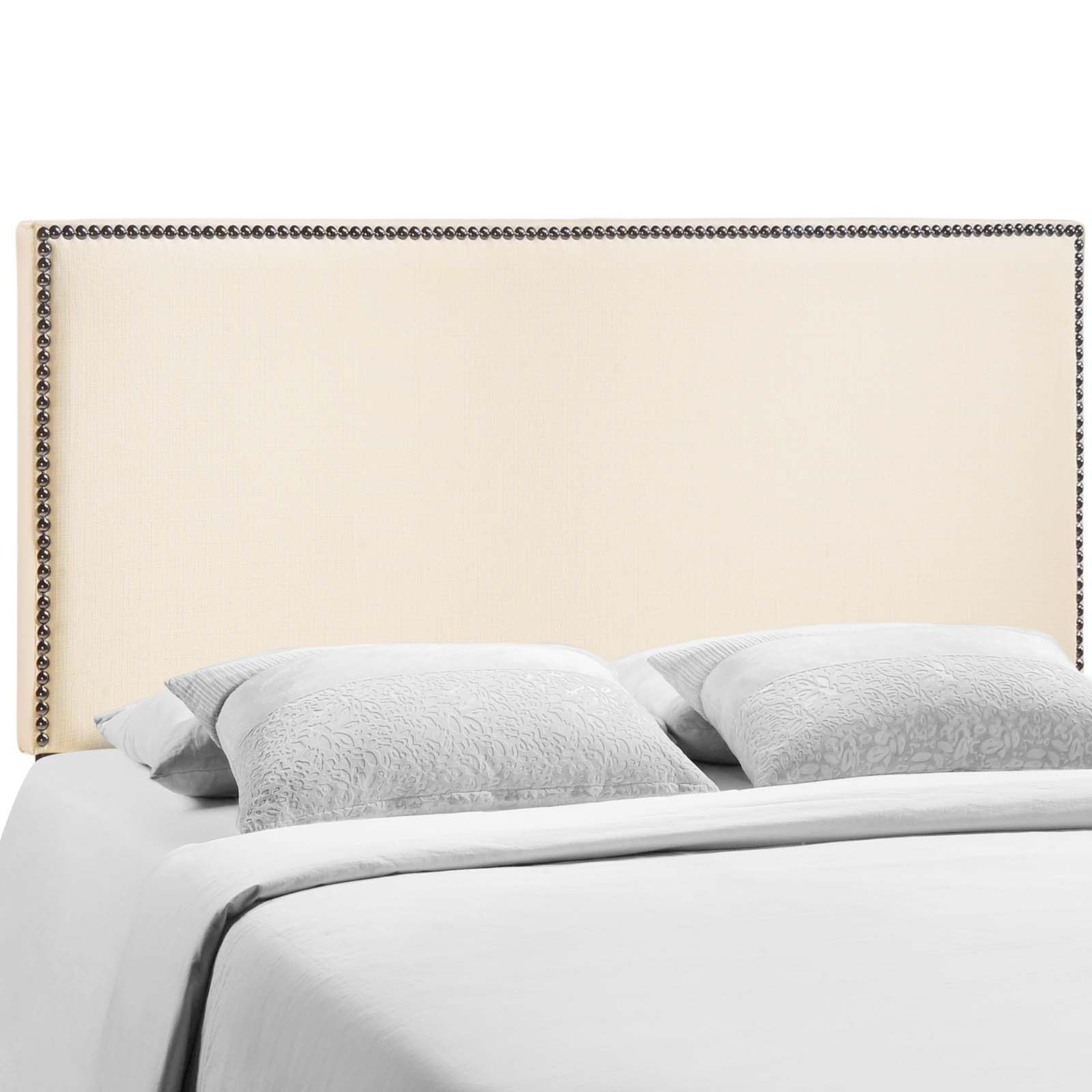 Modway Headboards - Region Nailhead Queen Upholstered Headboard Ivory