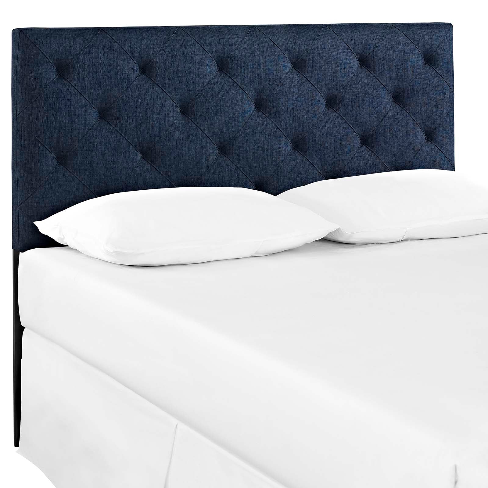 Modway Headboards - Theodore Full Upholstered Fabric Headboard Navy