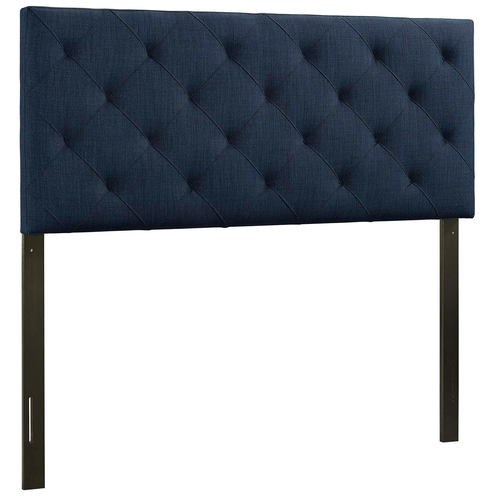 Modway Headboards - Theodore Full Upholstered Fabric Headboard Navy