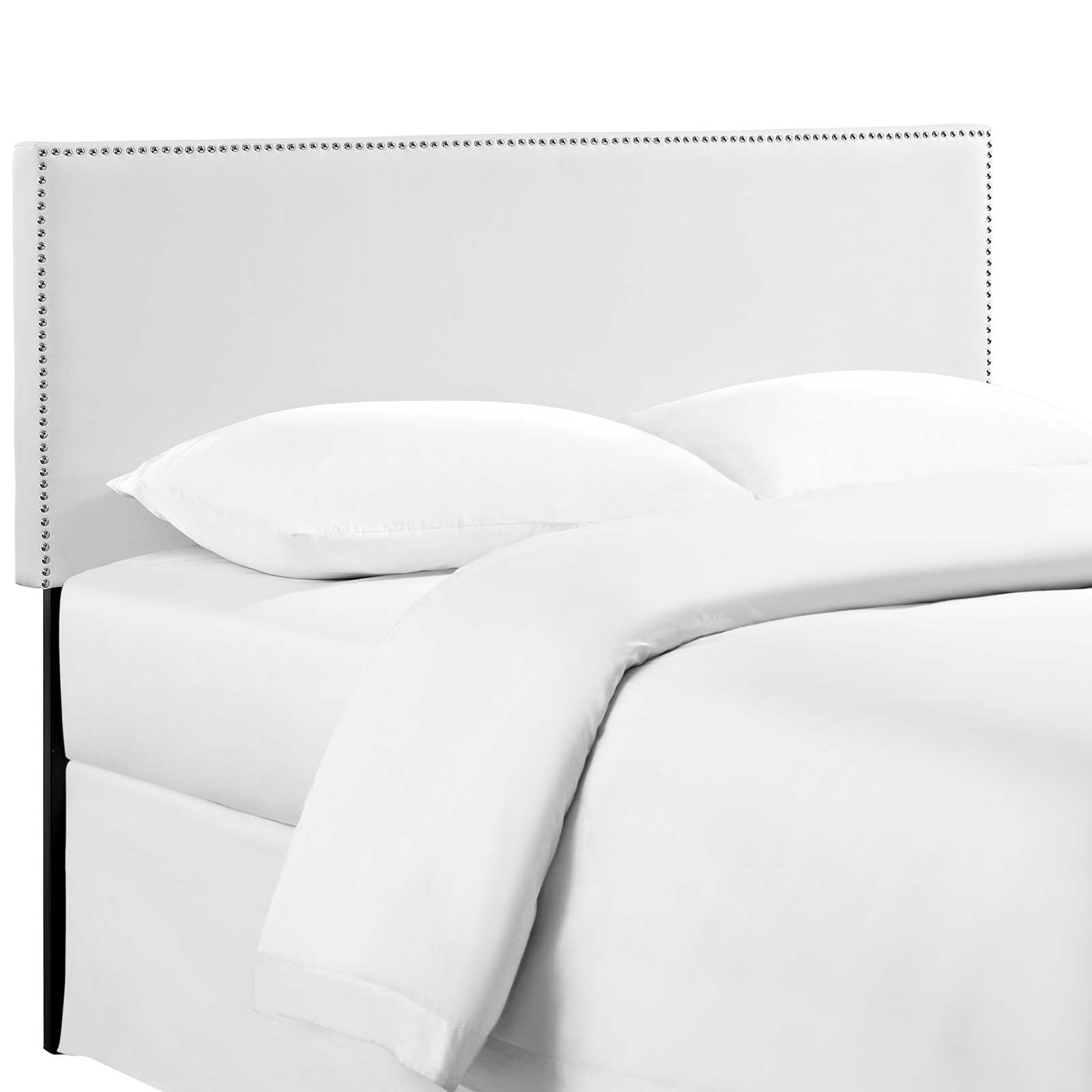 Modway Headboards - Phoebe Queen Upholstered Vinyl Headboard White