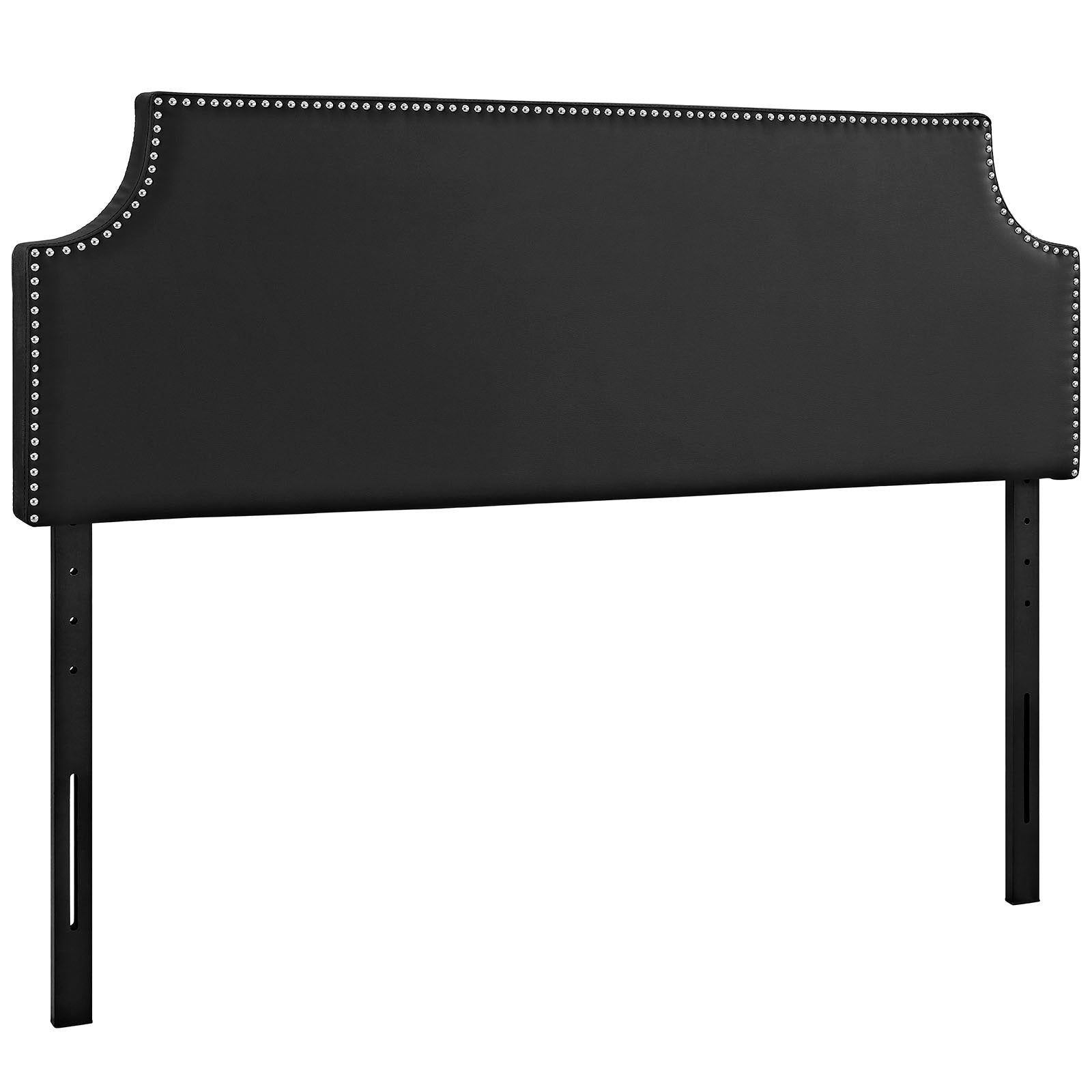 Modway Headboards - Laura Queen Upholstered Vinyl Headboard Black