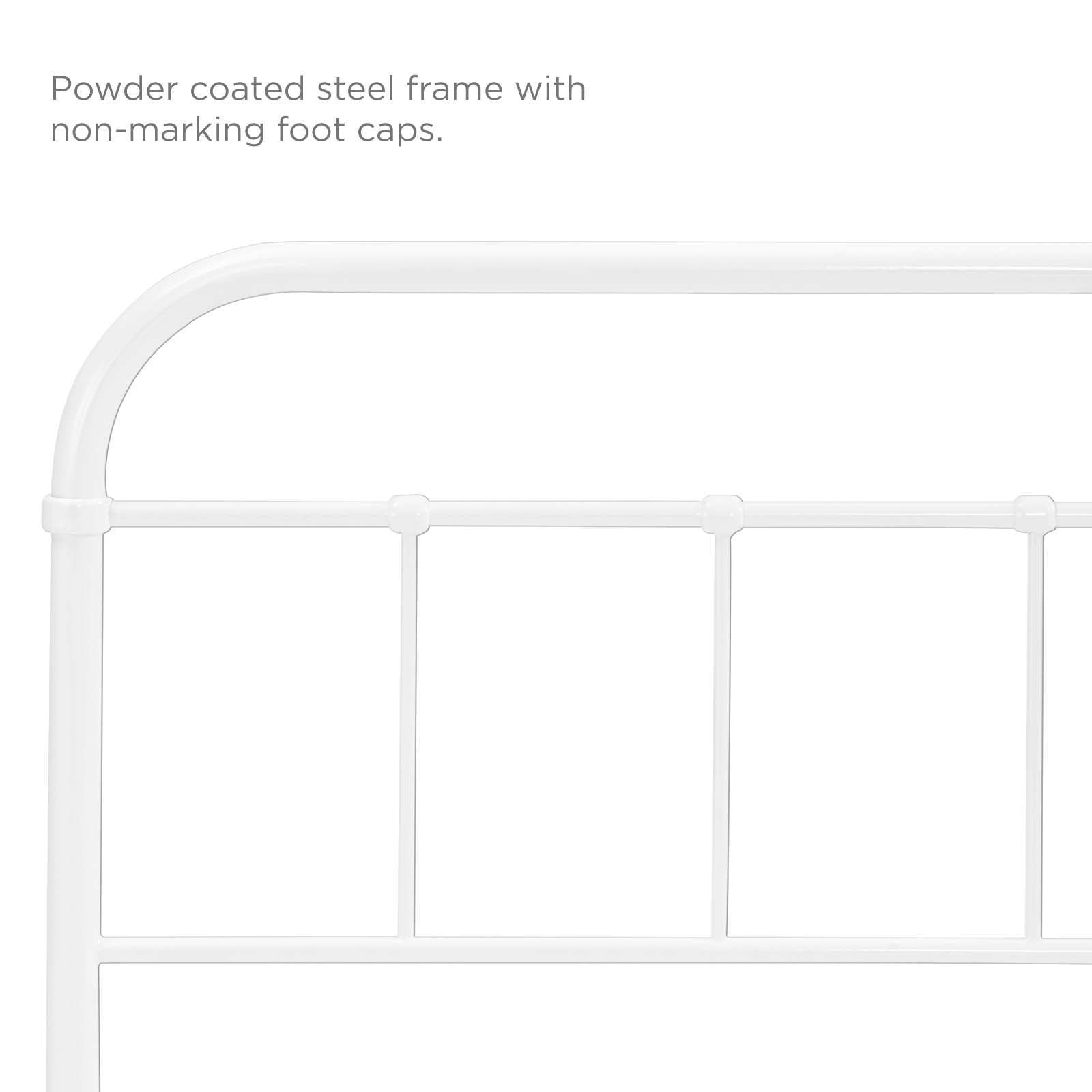 Modway Headboards - Serena Twin Steel Headboard White