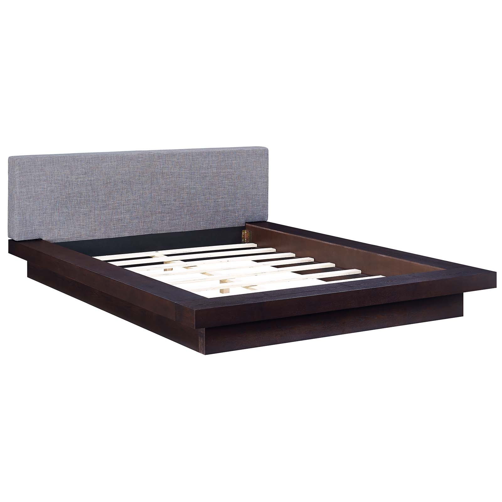 Modway Beds - Freja Queen Fabric Platform Bed Cappuccino And Gray