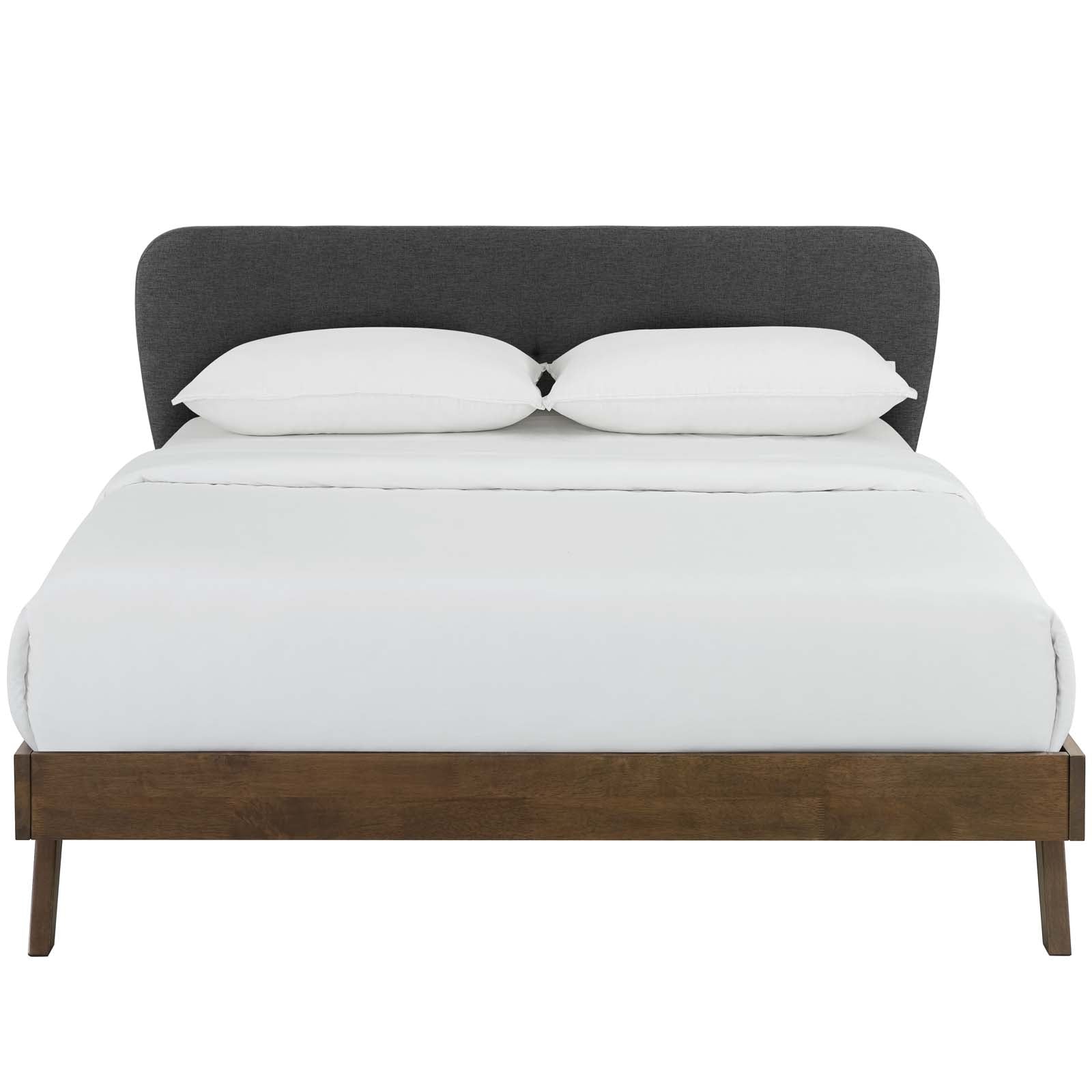 Modway Beds - Gianna Queen Upholstered Platform Bed Gray