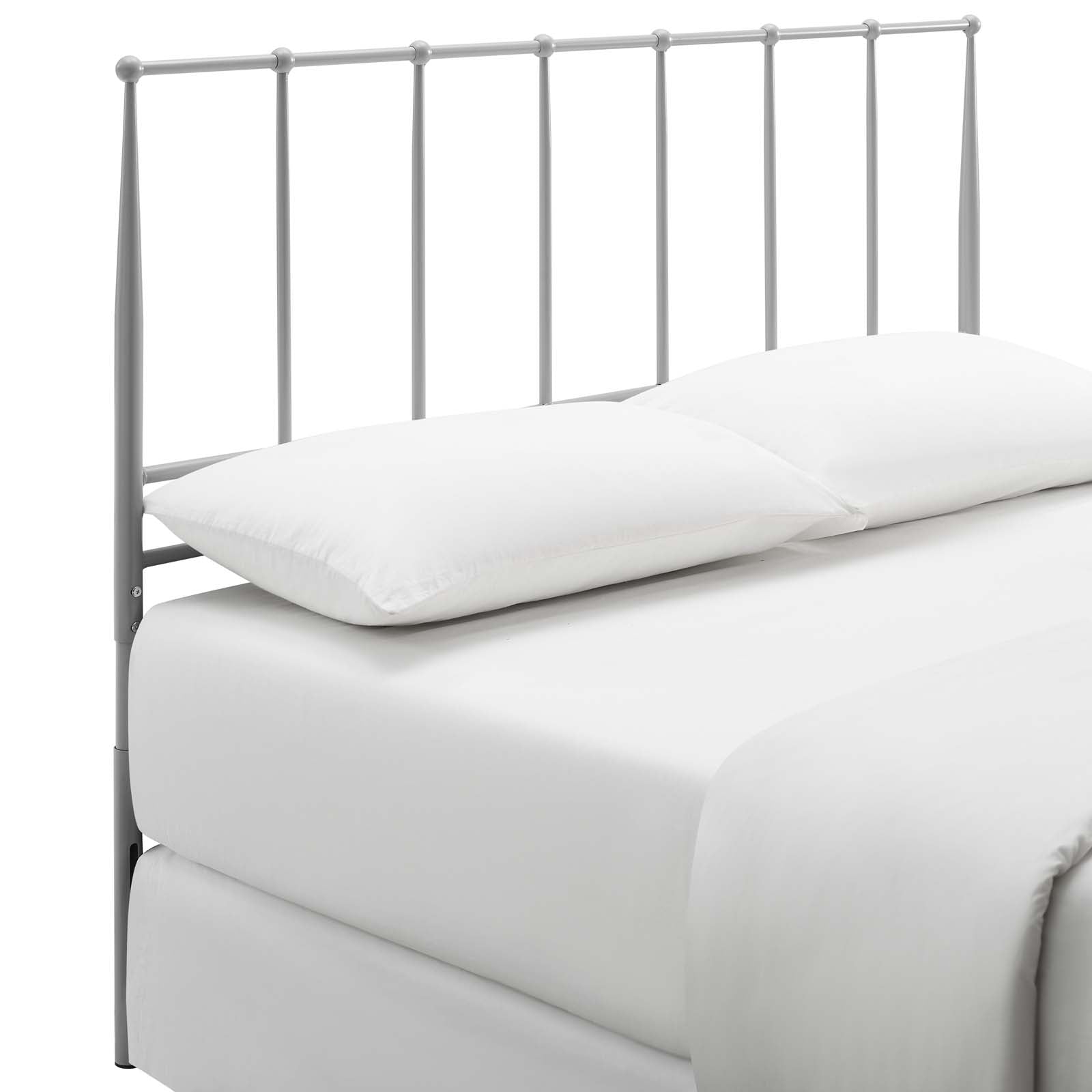 Modway Headboards - Kiana Full Metal Stainless Steel Headboard Gray