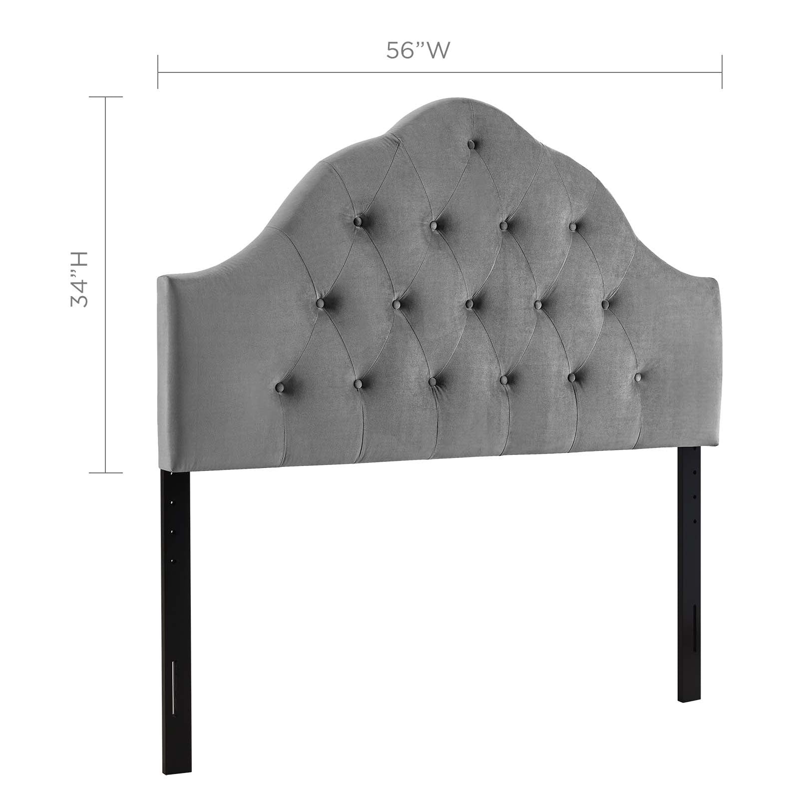 Modway Headboards - Sovereign Full Diamond Tufted Headboard Gray