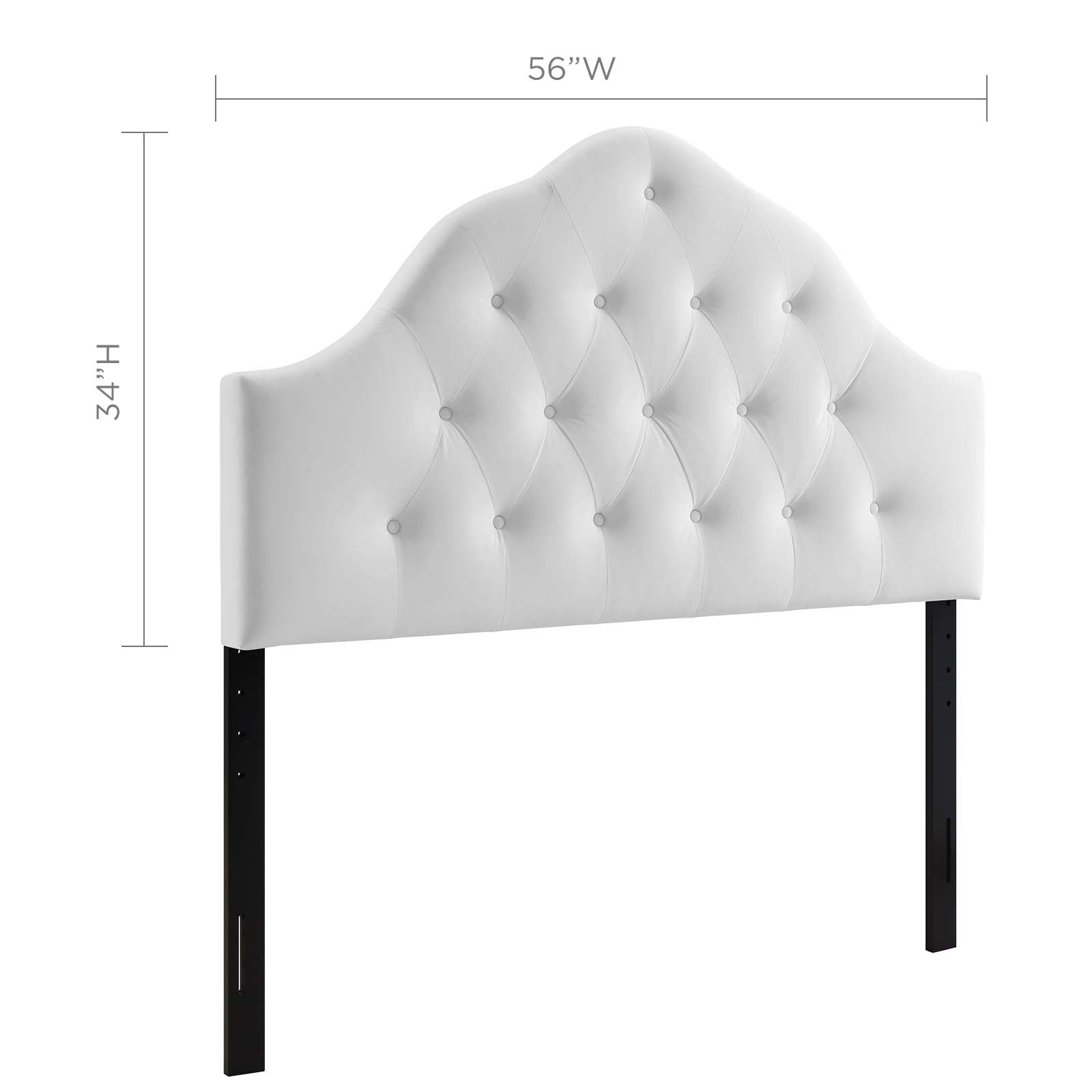 Modway Headboards - Sovereign Full Diamond Tufted Performance Velvet Headboard White