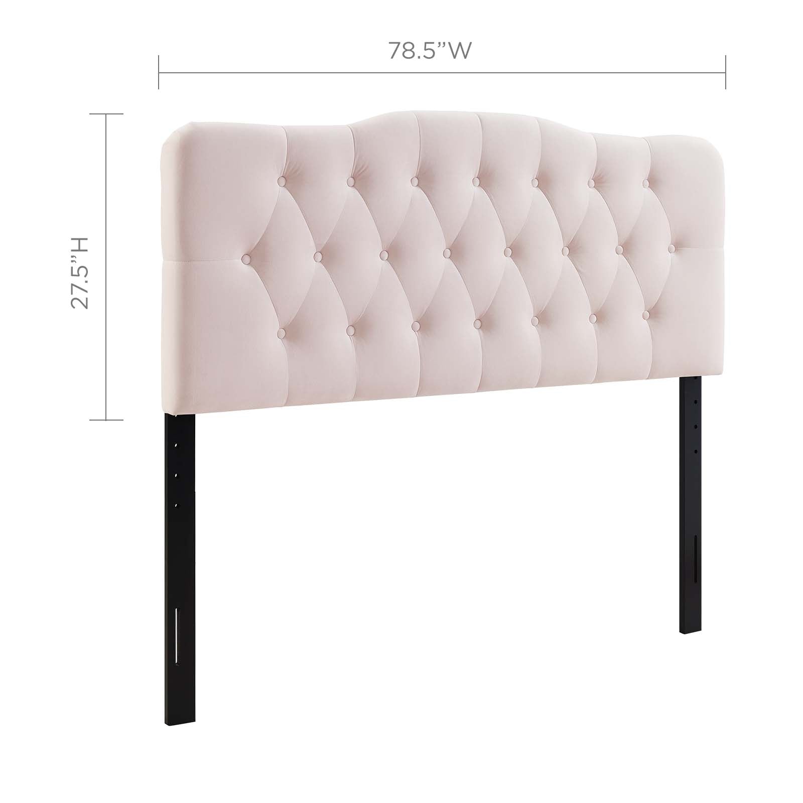 Modway Headboards - Annabel King Diamond Tufted Performance Velvet Headboard Pink