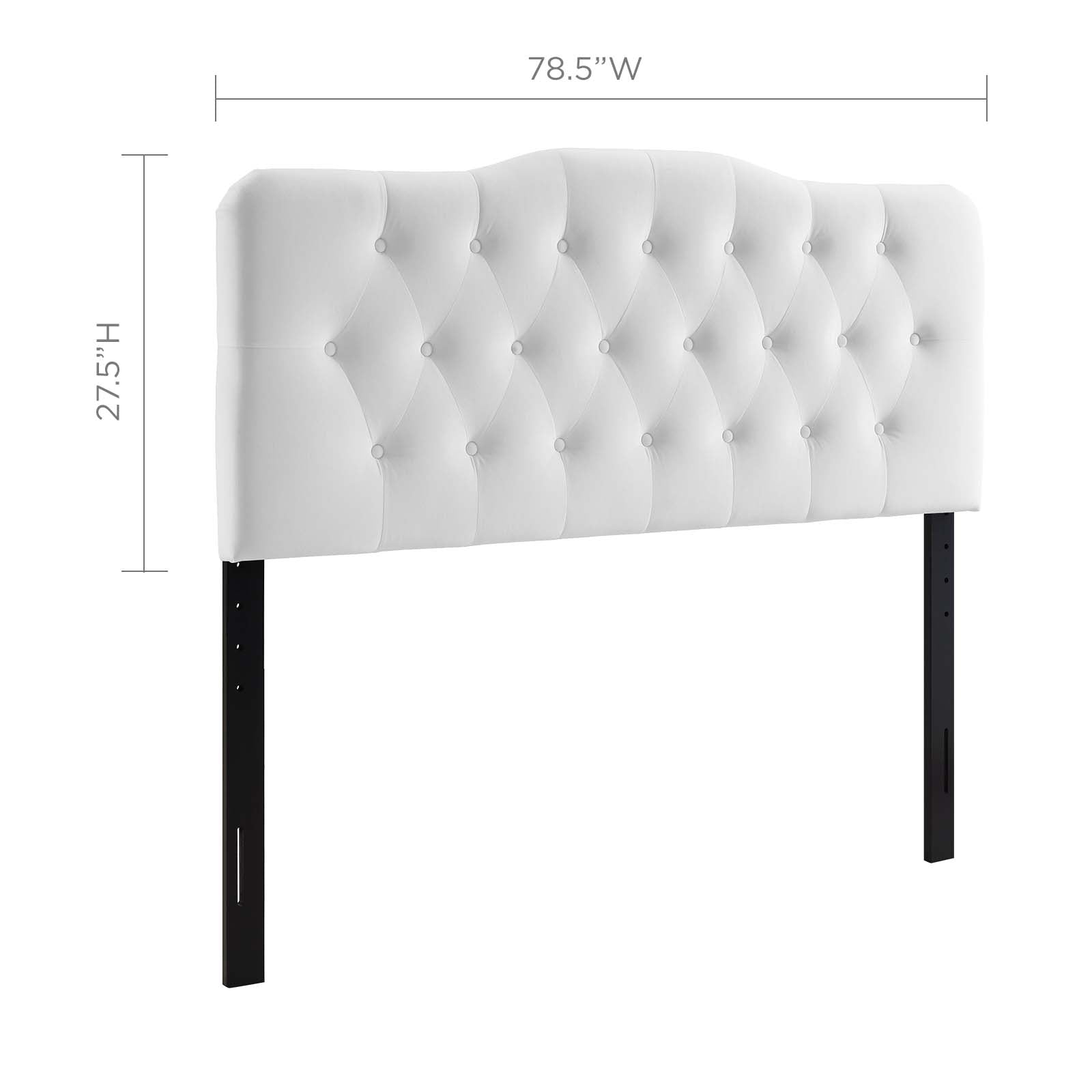 Modway Headboards - Annabel King Diamond Tufted Performance Velvet Headboard White