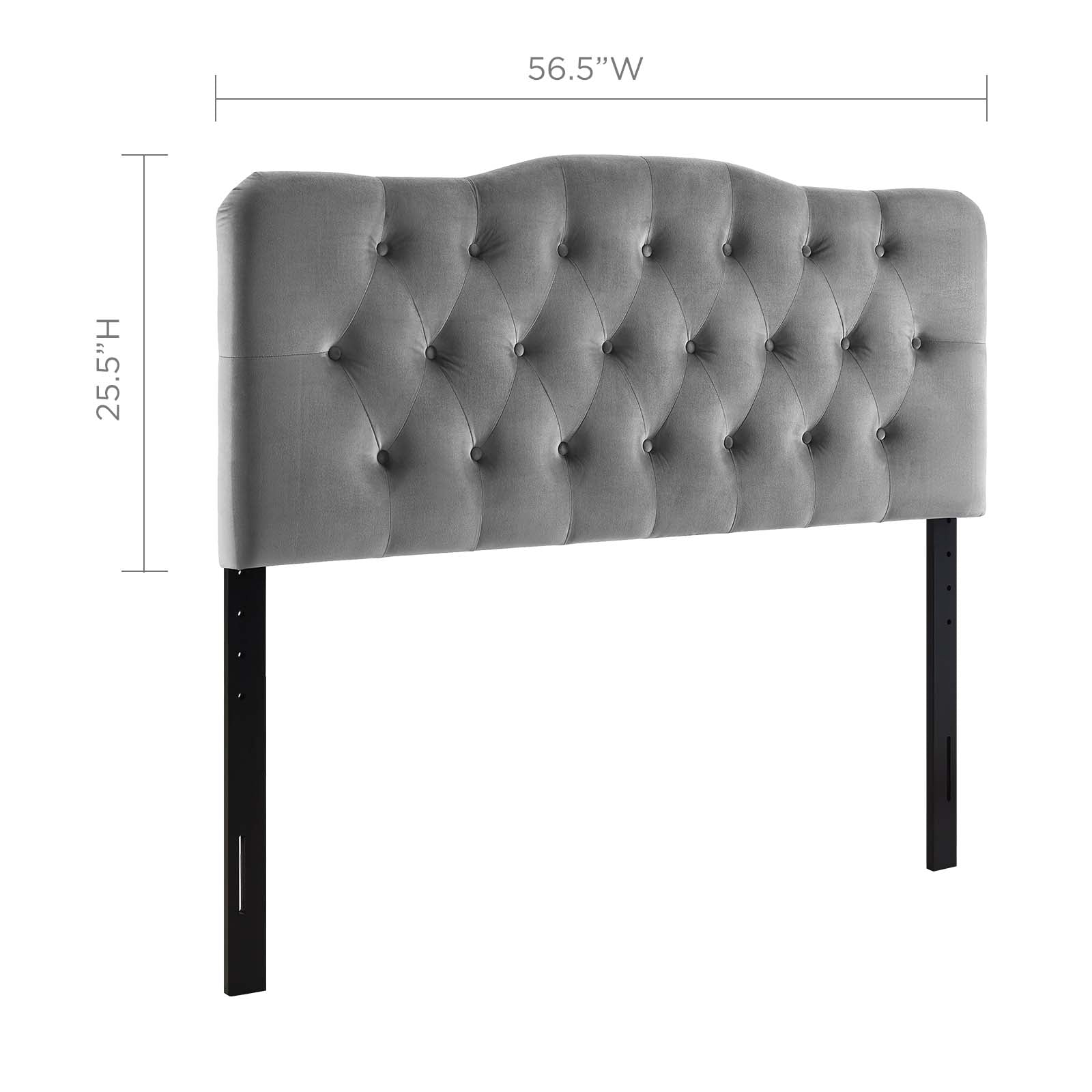 Modway Headboards - Annabel Full Diamond Tufted Headboard Gray