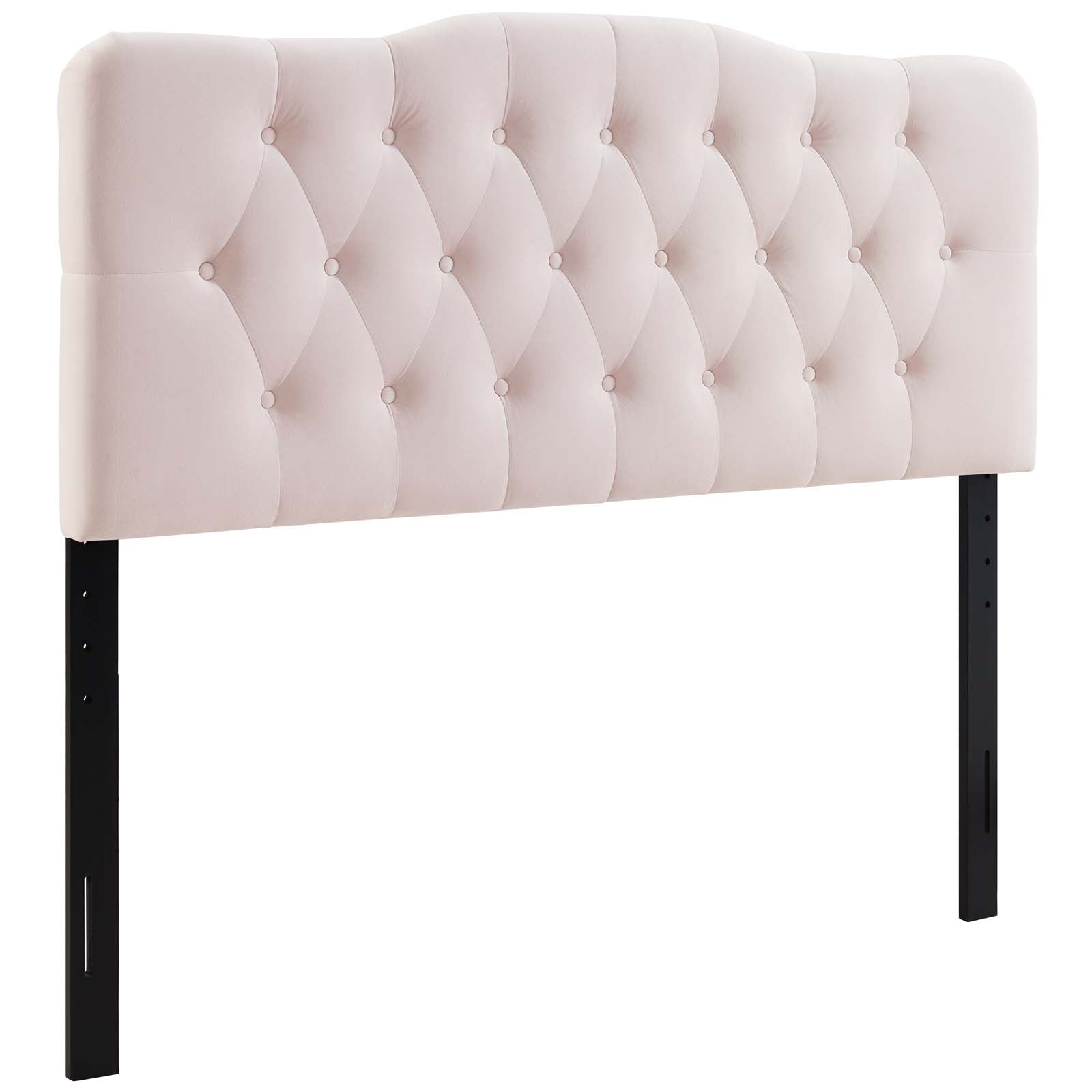 Modway Headboards - Annabel Queen Diamond Tufted Performance Velvet Headboard Pink