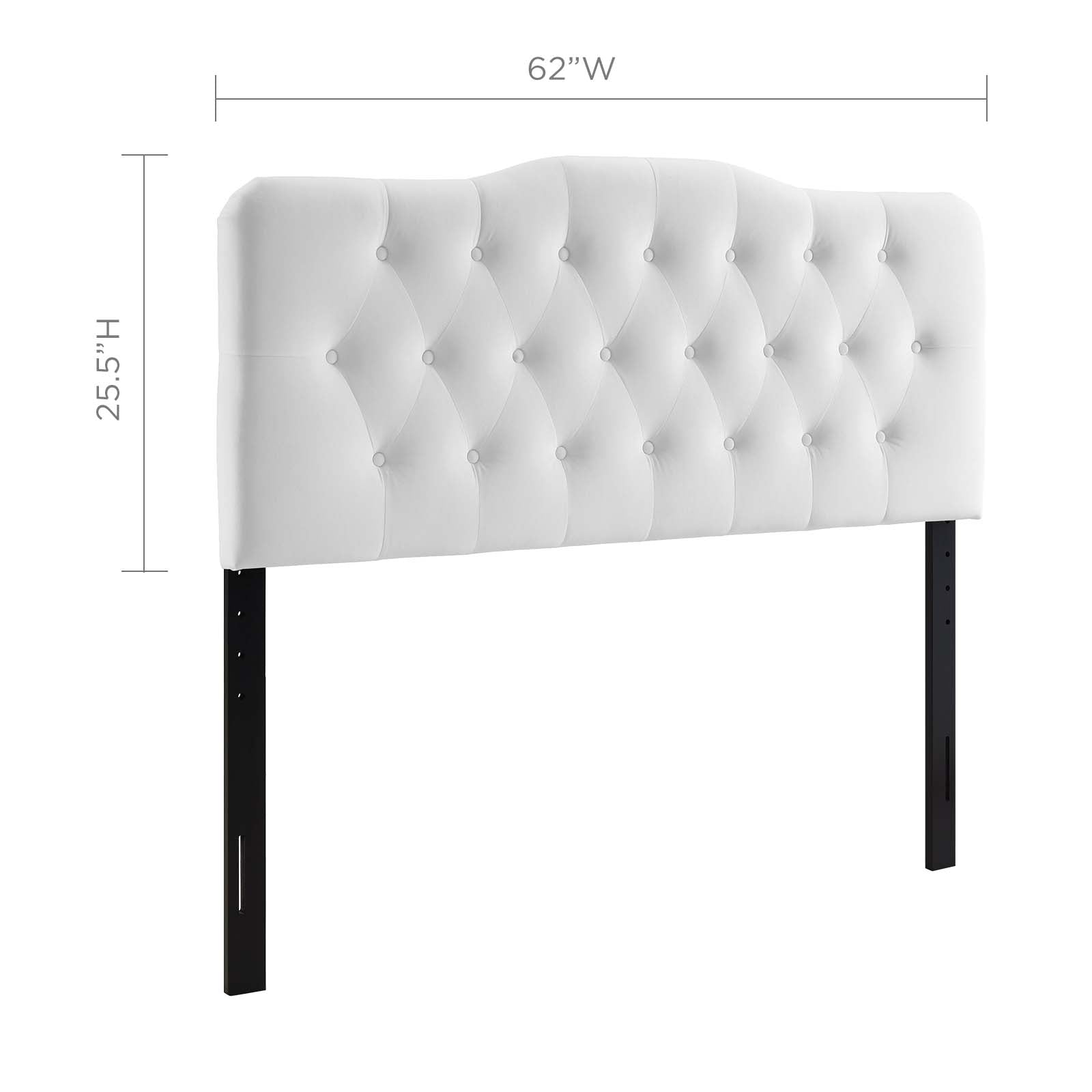 Modway Headboards - Annabel Queen Diamond Tufted Performance Velvet Headboard White