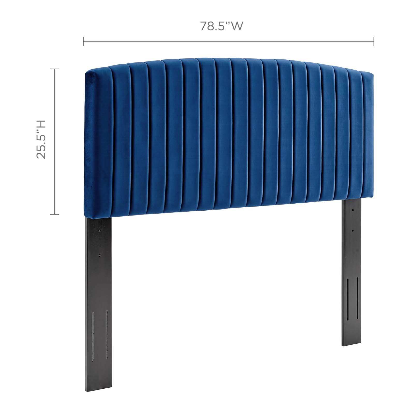 Modway Headboards - Rebecca Performance Velvet King / California King Headboard Navy