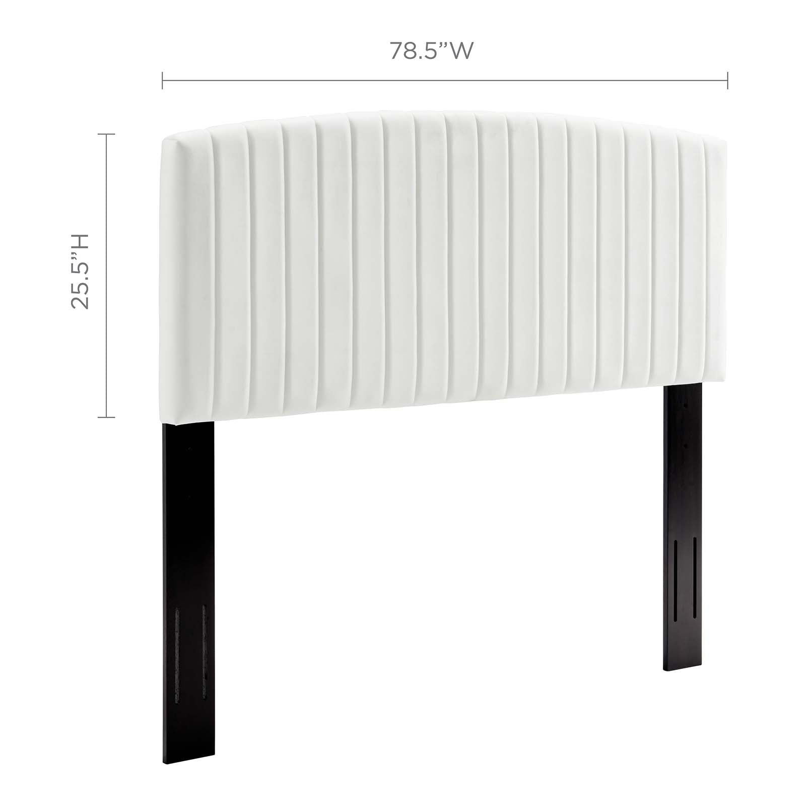 Modway Headboards - Rebecca Performance Velvet King / California King Headboard White