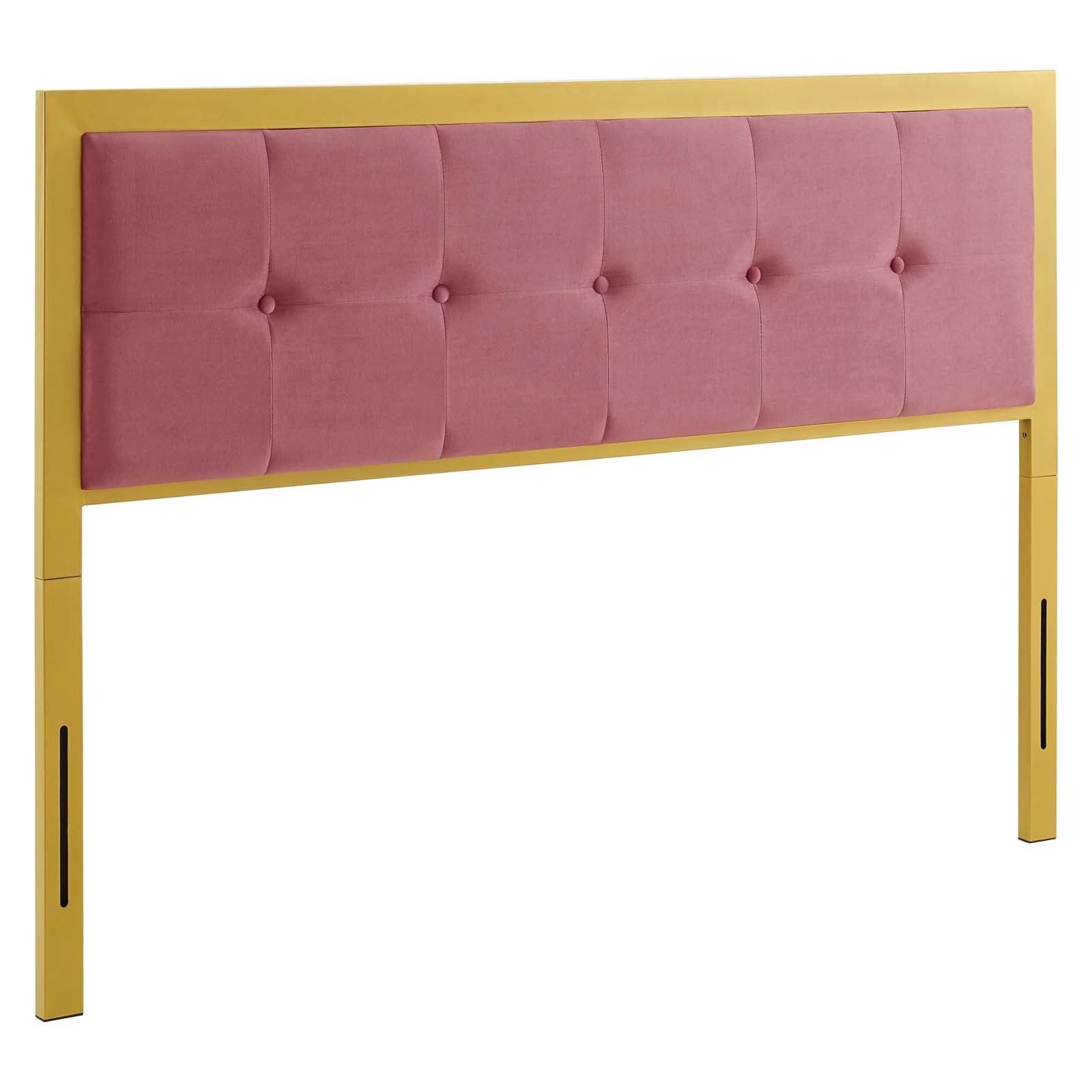 Modway Headboards - Teagan Tufted Twin Headboard Gold Dusty Rose