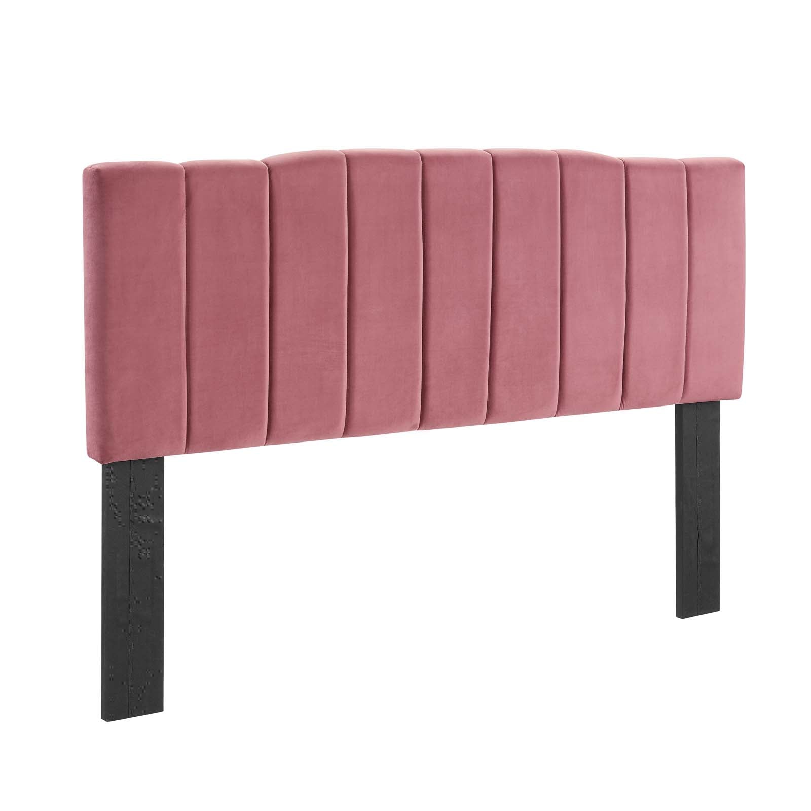 Modway Headboards - Camilla Channel Tufted Full/Queen Headboard Dusty Rose